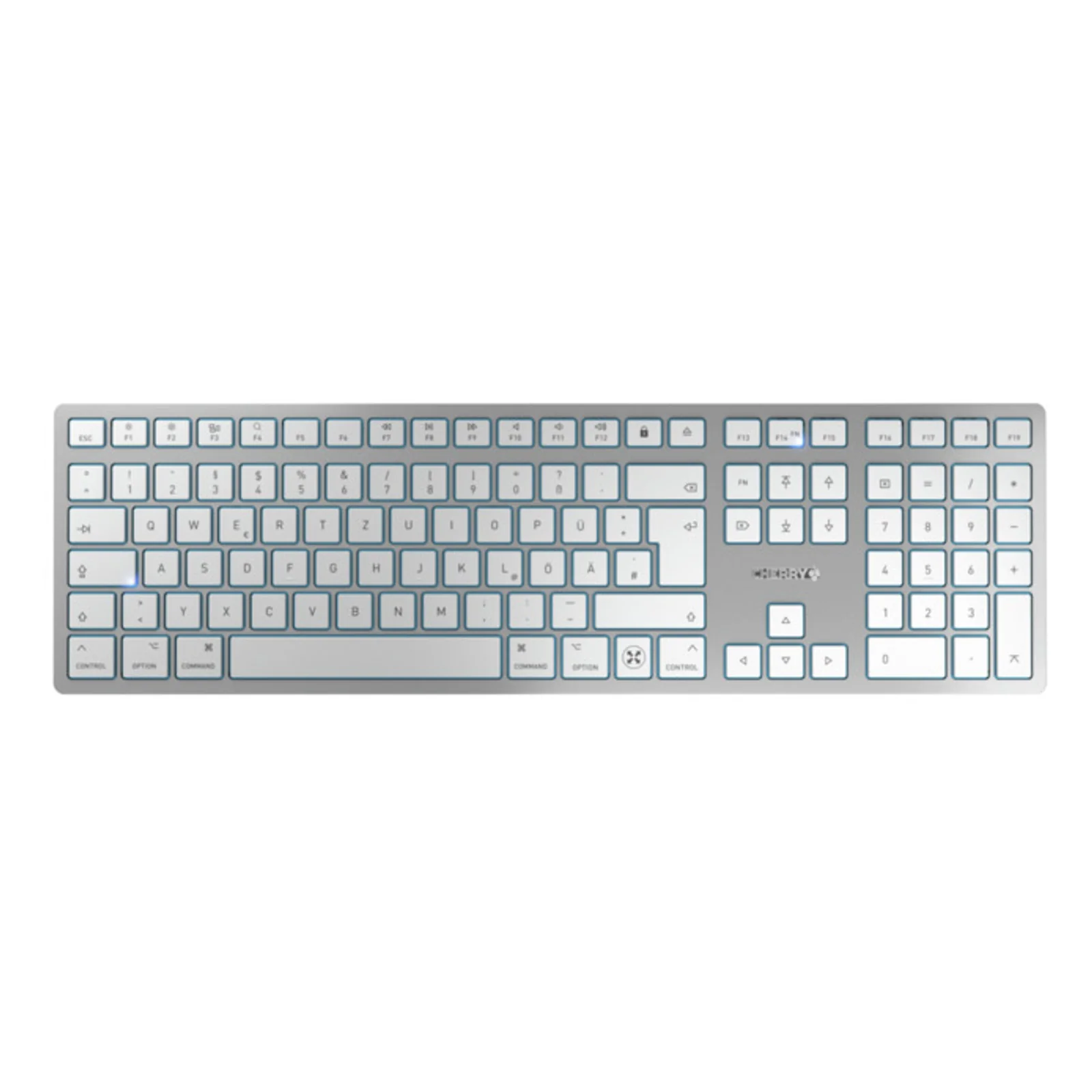 KW 9100 SLIM FOR MAC clavier Universel USB + Bluetooth QWERTZ Allemand Argent