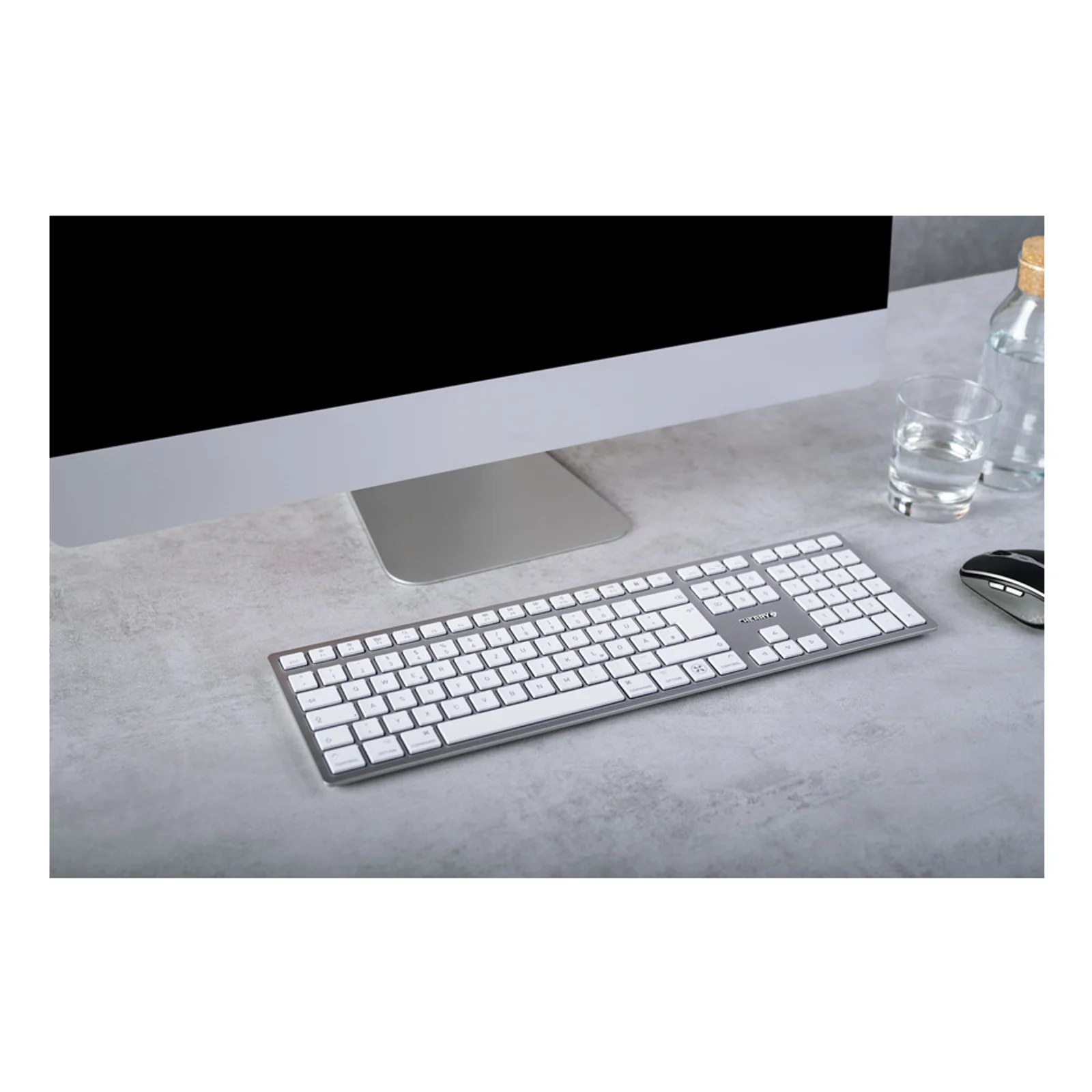 CHERRY KW 9100 SLIM FOR MAC clavier Universel USB + Bluetooth QWERTZ Allemand Argent