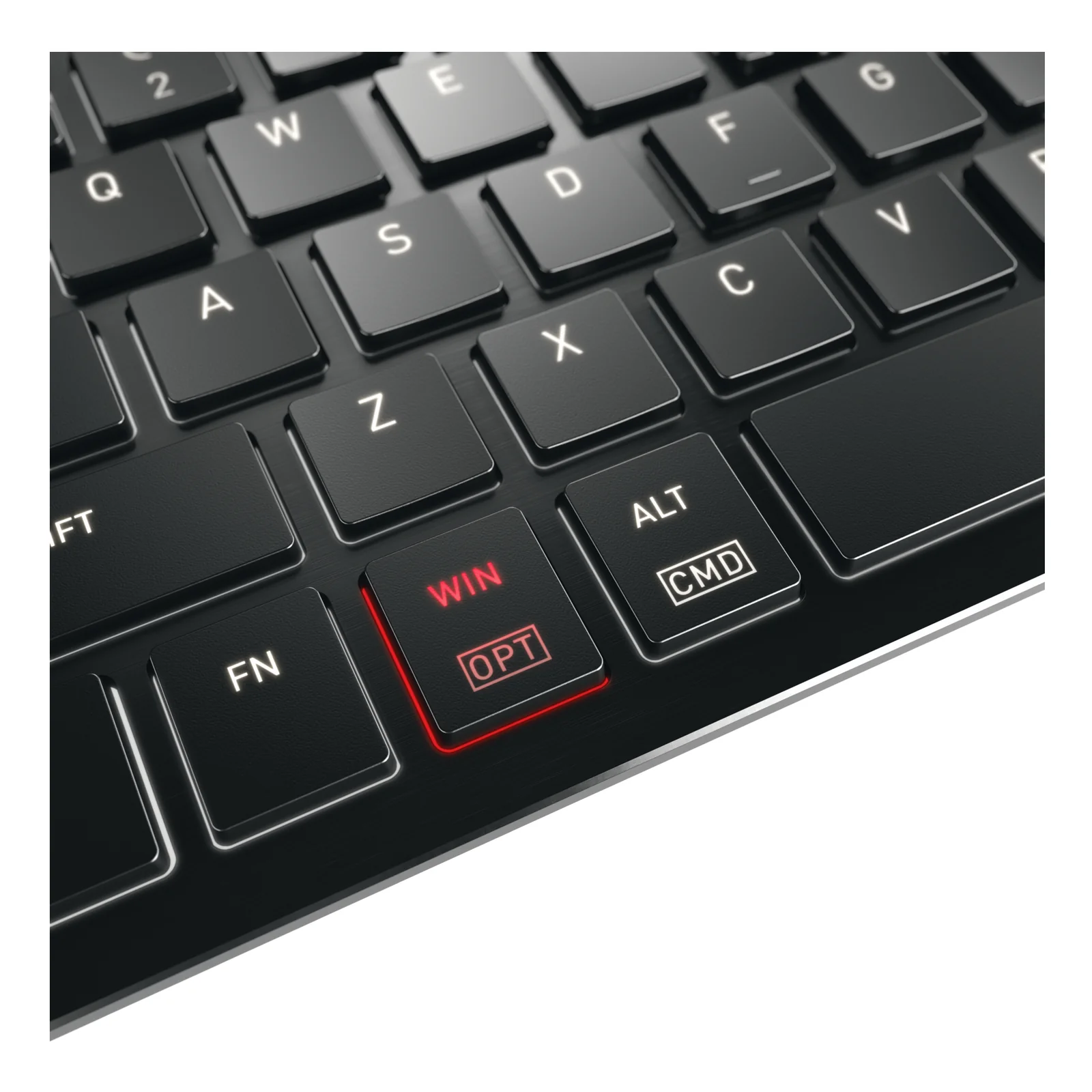 CHERRY KW X ULP 2.0 MINI clavier maison/bureau USB + RF Wireless + Bluetooth QWERTY Anglais américain Noir
