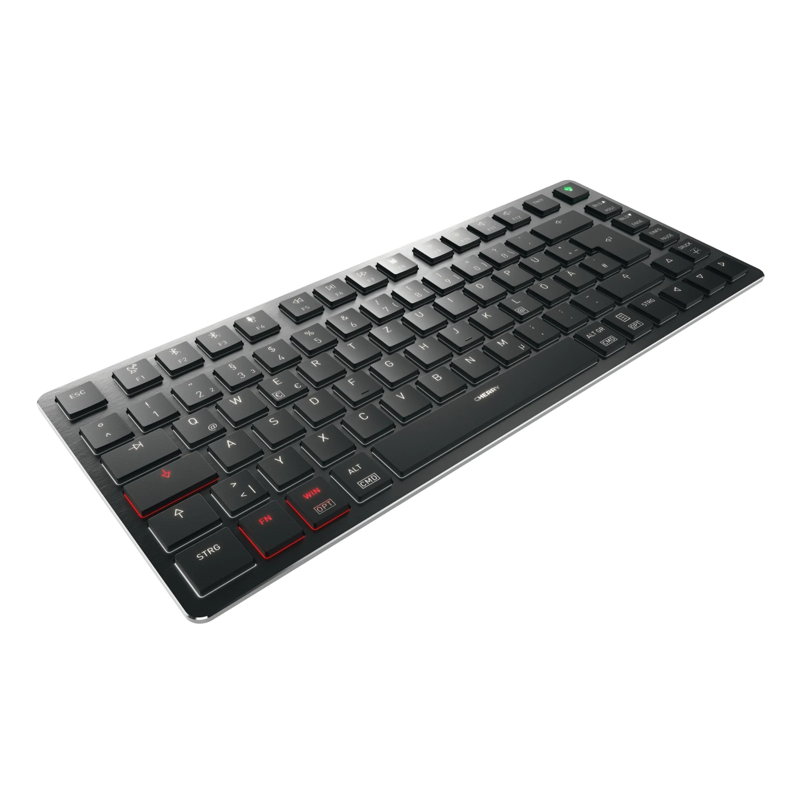 CHERRY KW X ULP 2.0 MINI clavier maison/bureau USB + RF Wireless + Bluetooth QWERTZ Allemand Noir