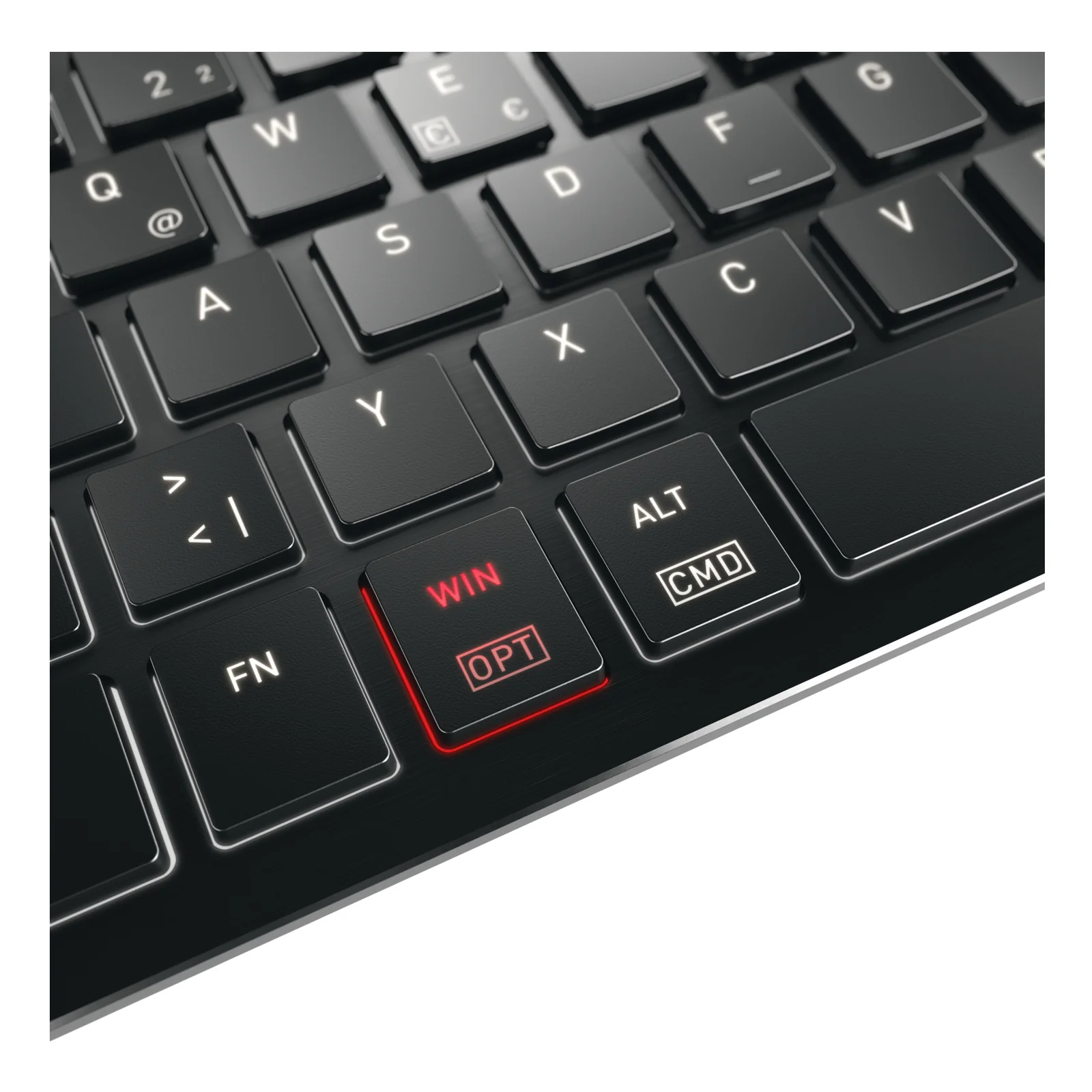 CHERRY KW X ULP 2.0 MINI clavier maison/bureau USB + RF Wireless + Bluetooth QWERTZ Allemand Noir