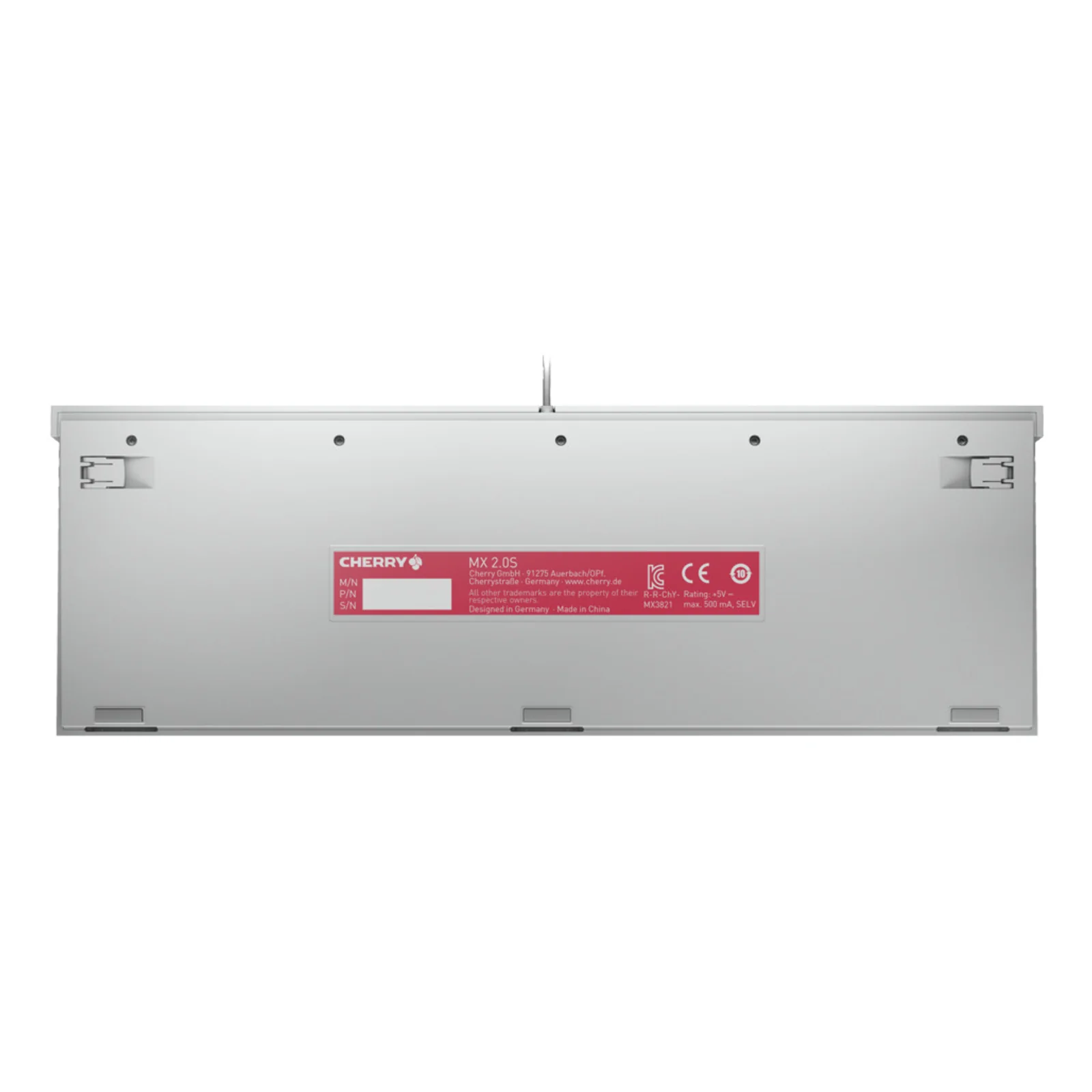 CHERRY MX 2.0S RGB clavier Gaming USB QWERTZ Allemand Blanc
