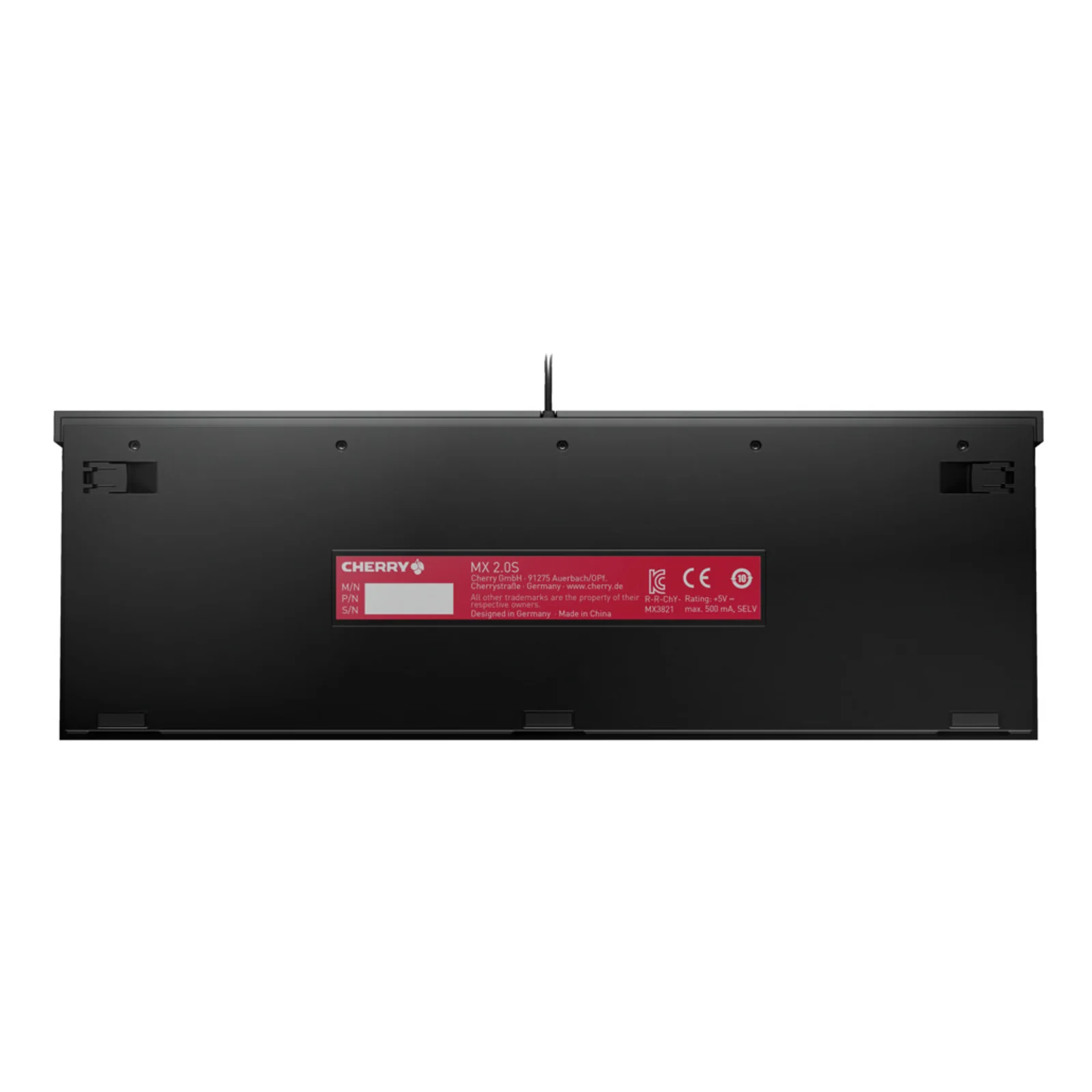 CHERRY MX 2.0S RGB clavier Gaming USB QWERTZ Allemand Noir
