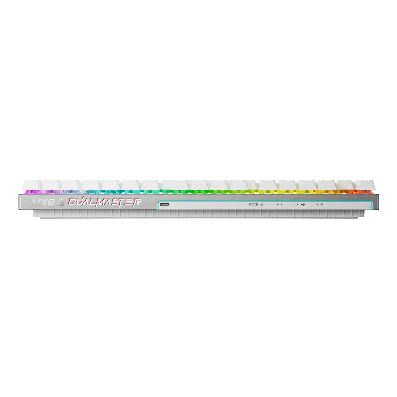 CHERRY MX 8.2 Pro TMR Wireless clavier Gaming USB + RF Wireless + Bluetooth QWERTZ Allemand Argent, Blanc