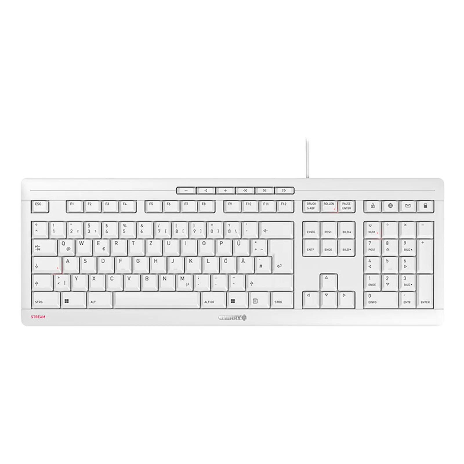 STREAM clavier Bureau USB QWERTZ Allemand Blanc