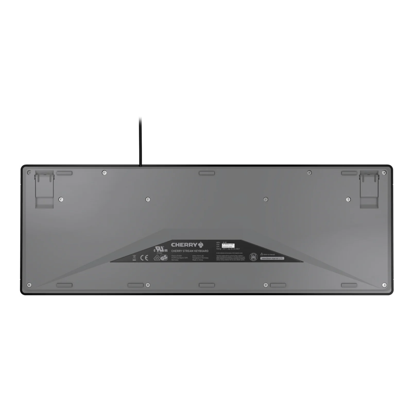CHERRY STREAM clavier maison/bureau USB QWERTY Portuguais Noir, Gris