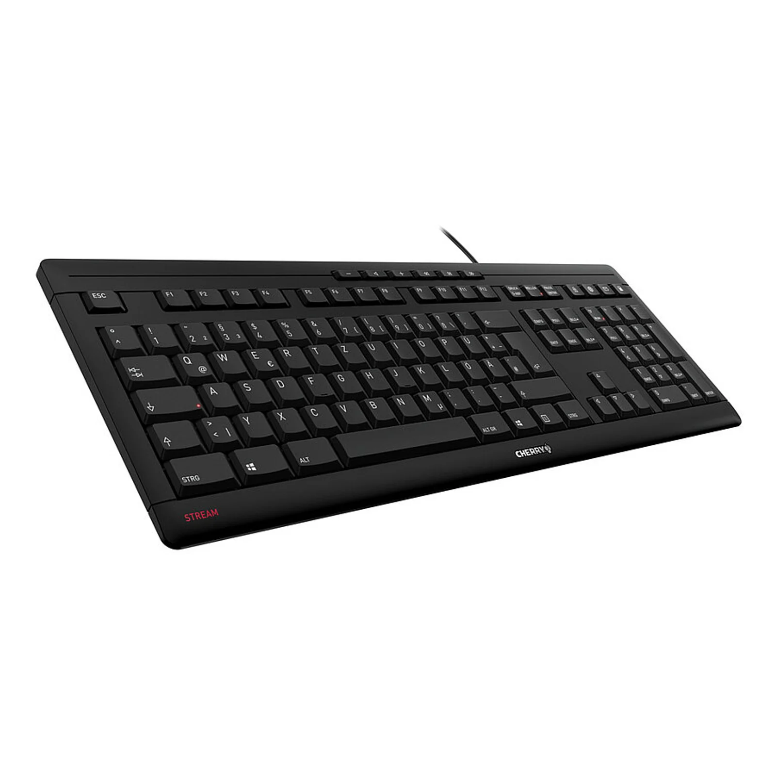 CHERRY STREAM clavier maison/bureau USB QWERTY Portuguais Noir, Gris
