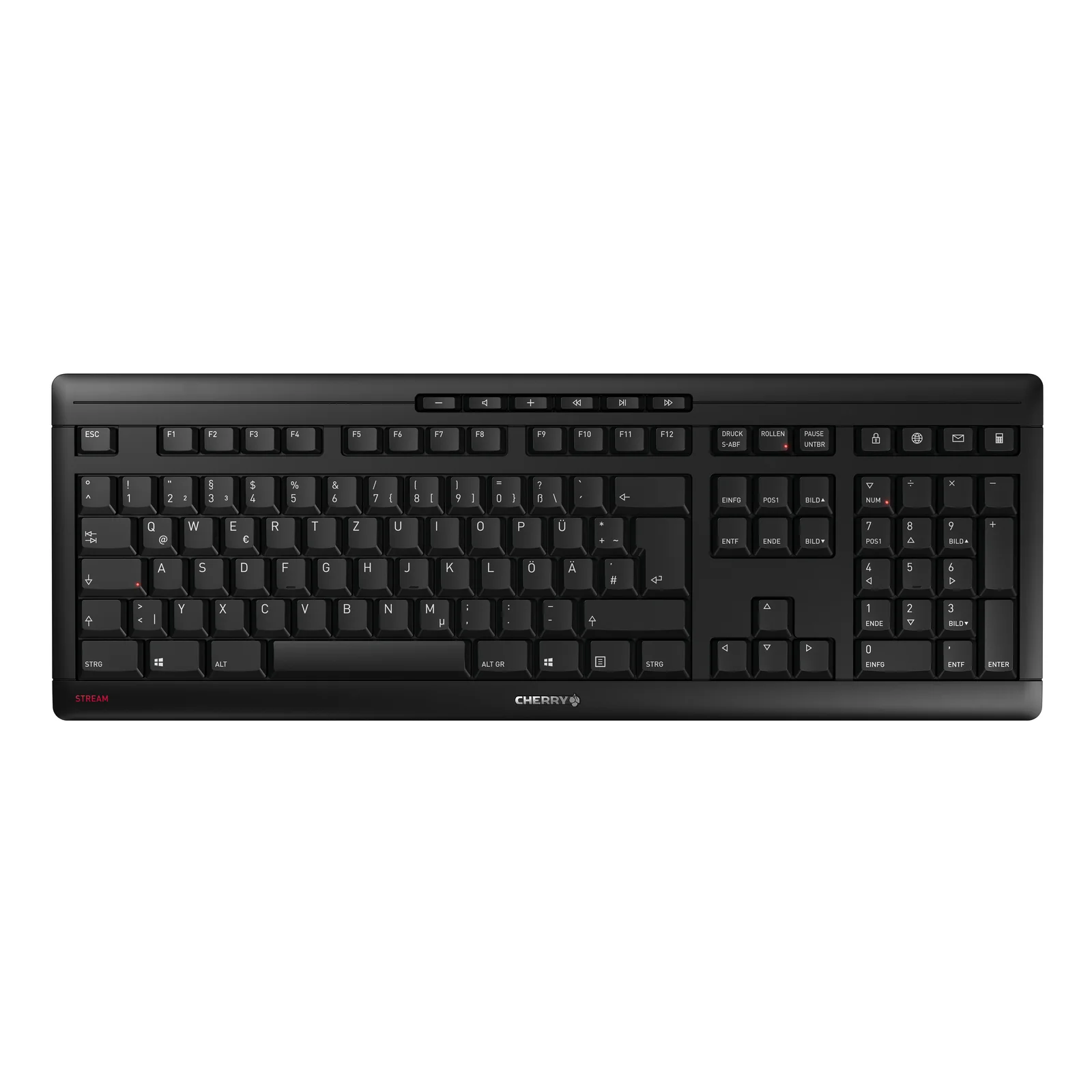CHERRY Stream Desktop Recharge clavier Souris incluse Universel RF sans fil Noir