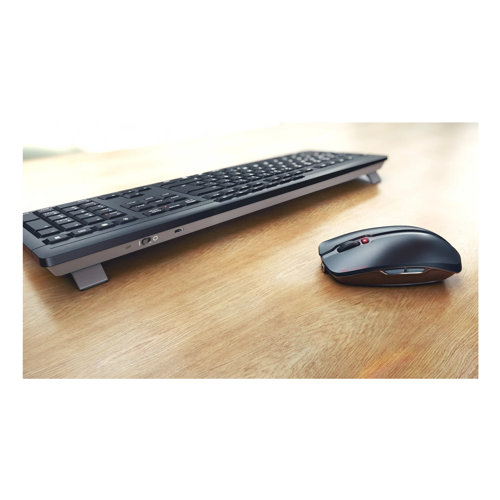 CHERRY Stream Desktop Recharge clavier Souris incluse Universel RF sans fil Noir