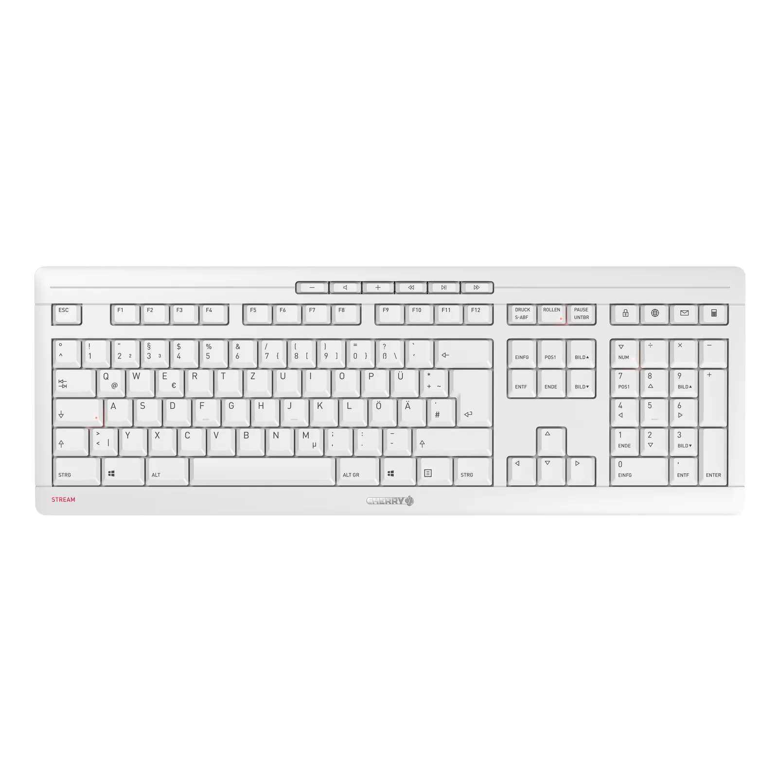 CHERRY Stream Desktop Recharge clavier Souris incluse Universel RF sans fil QWERTY Anglais britannique Gris