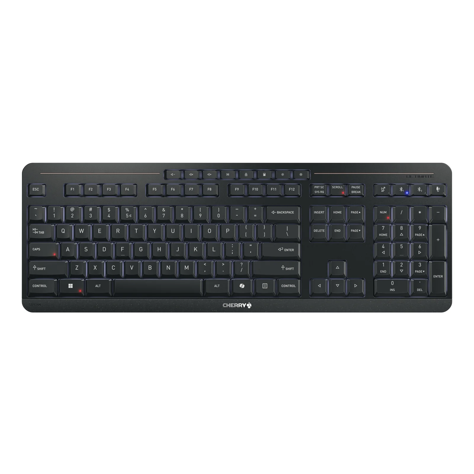 CHERRY Stream desktop ultimate clavier Souris incluse maison/bureau USB + RF Wireless + Bluetooth QWERTY Anglais Noir