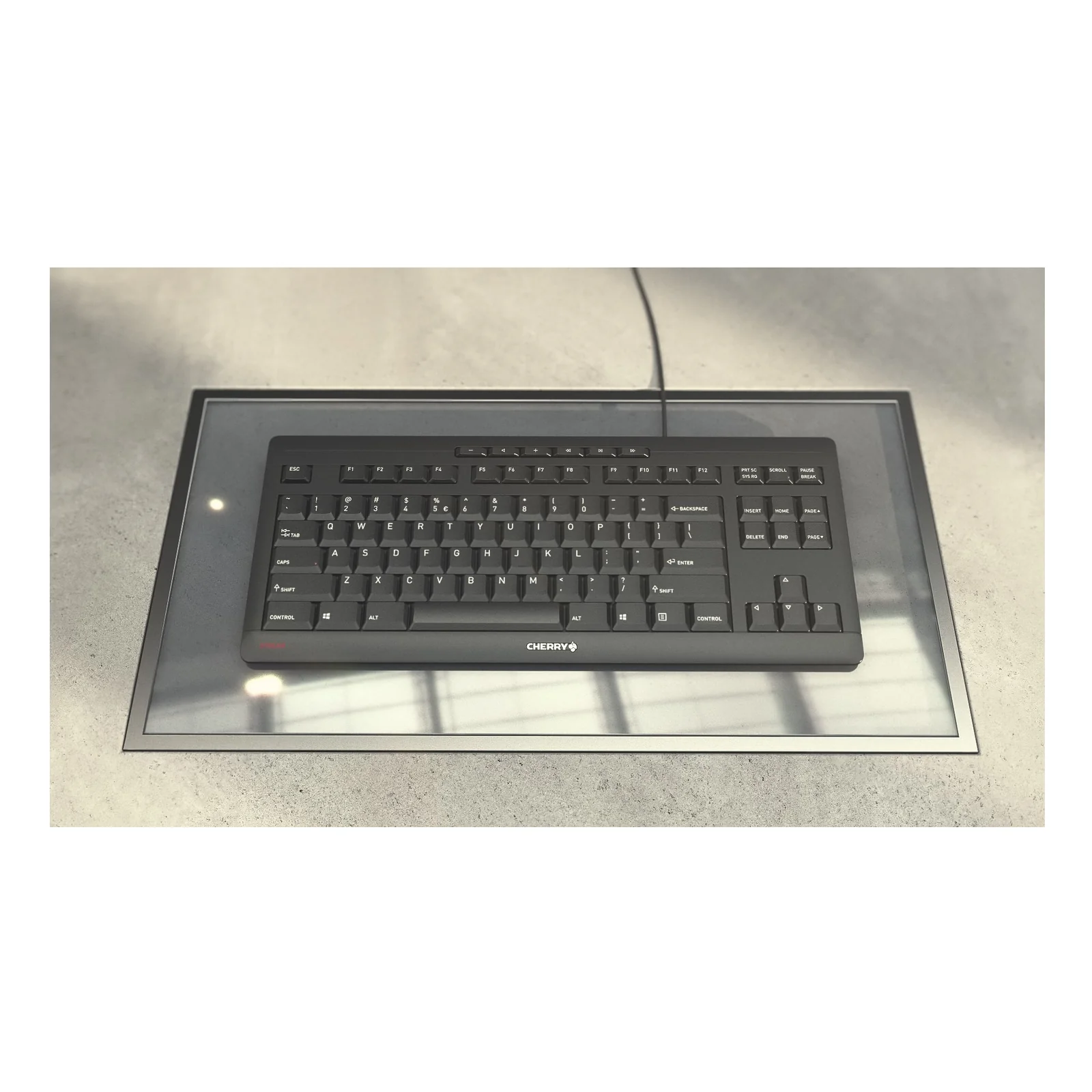 CHERRY STREAM KEYBOARD TKL clavier Universel USB QWERTZ Suisse Blanc