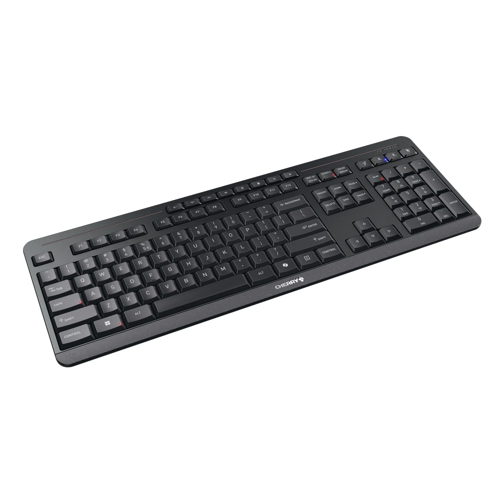 CHERRY Stream keyboard ultimate clavier maison/bureau USB + RF Wireless + Bluetooth QWERTY Anglais Noir