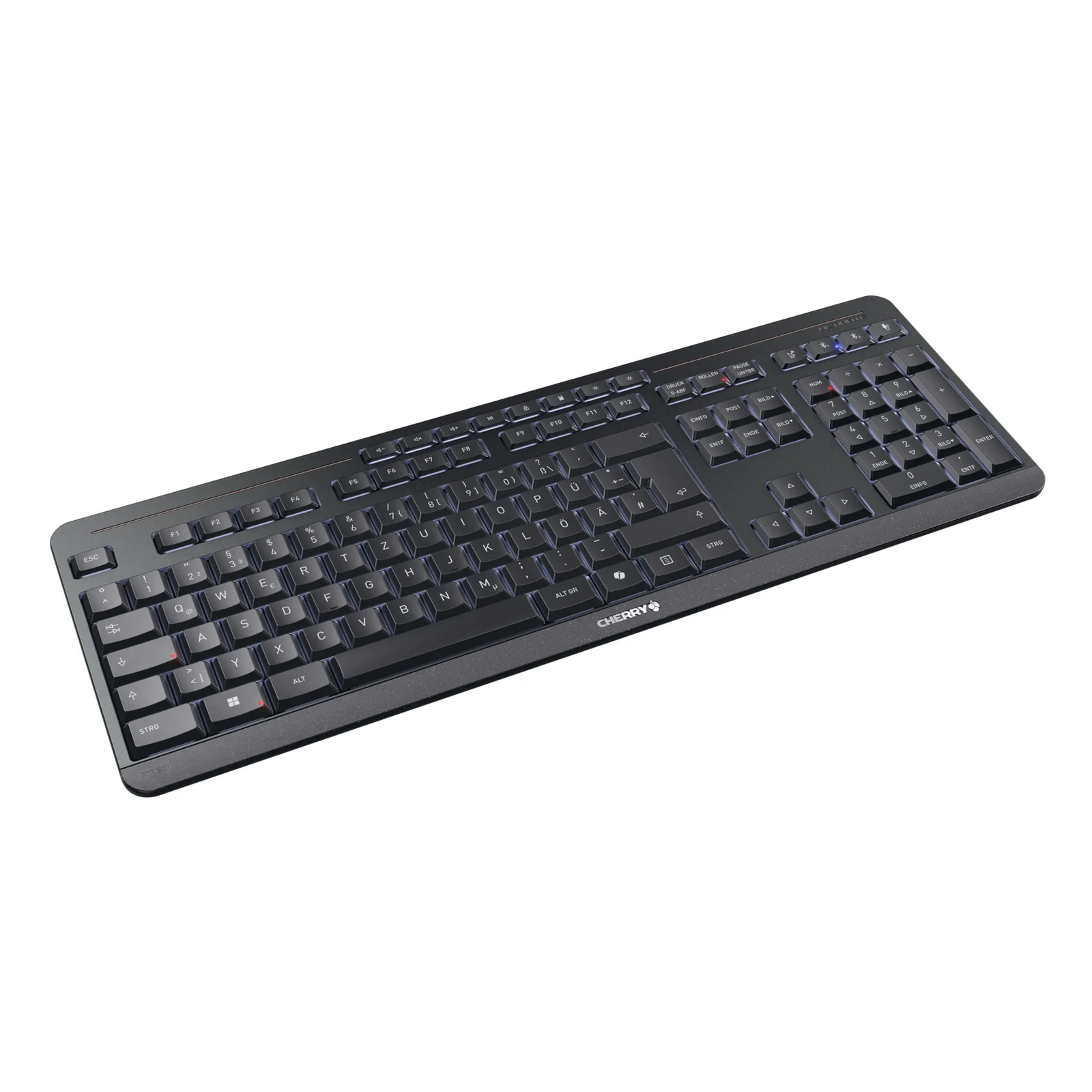 CHERRY Stream keyboard ultimate clavier maison/bureau USB + RF Wireless + Bluetooth QWERTZ Allemand Noir