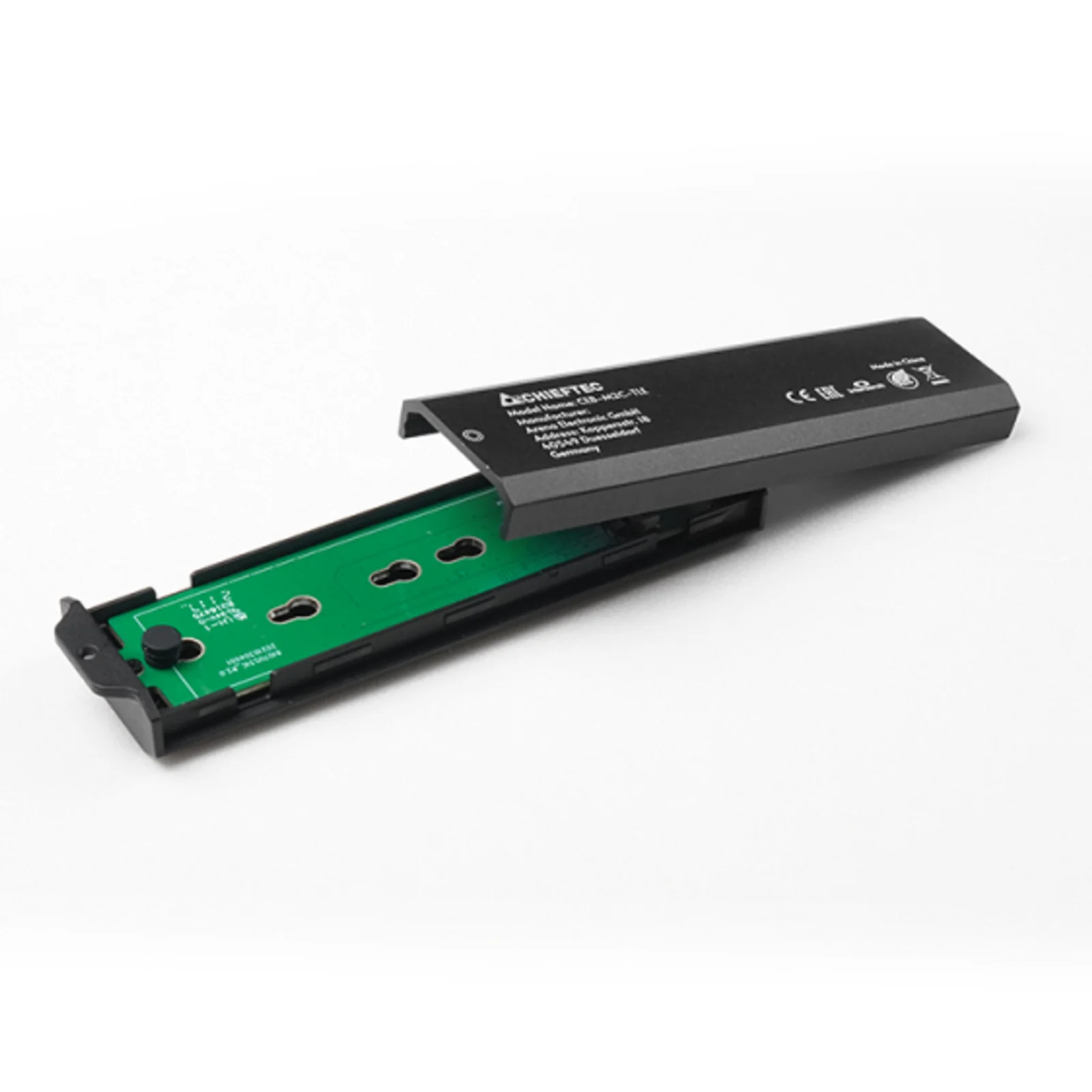Chieftec CEB-M2C-TLE Boîtier de disques de stockage Enceinte ssd Noir M.2