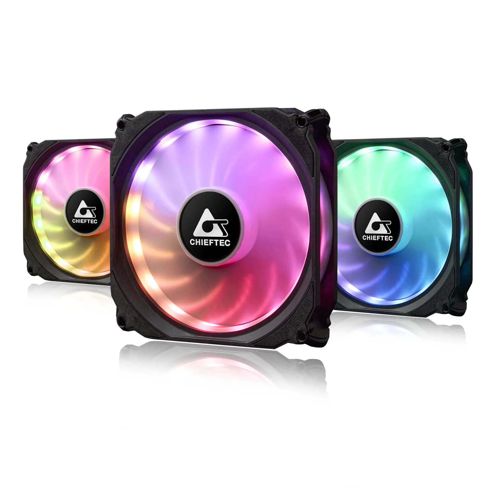 CF-3012-RGB système de refroidissement d’ordinateur Boitier PC Ventilateur 12 cm Noir