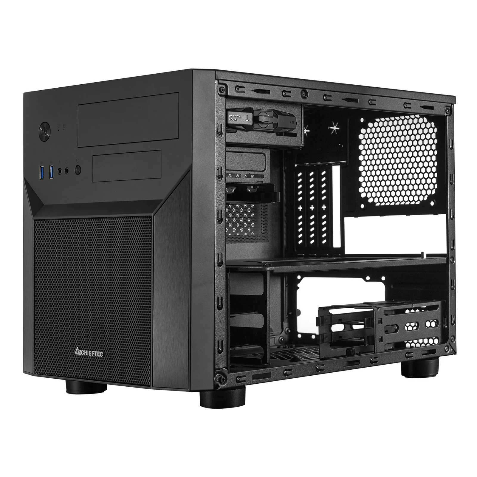 Chieftec CI-02B-OP unité centrale Cube Noir