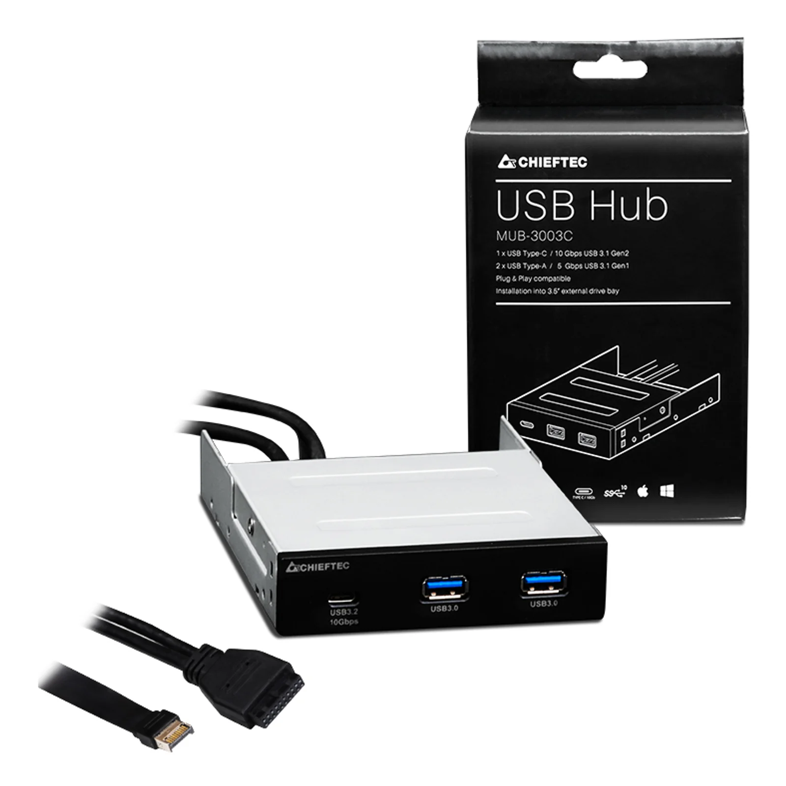 MUB-3003 Obturateur de baie de lecteur Noir