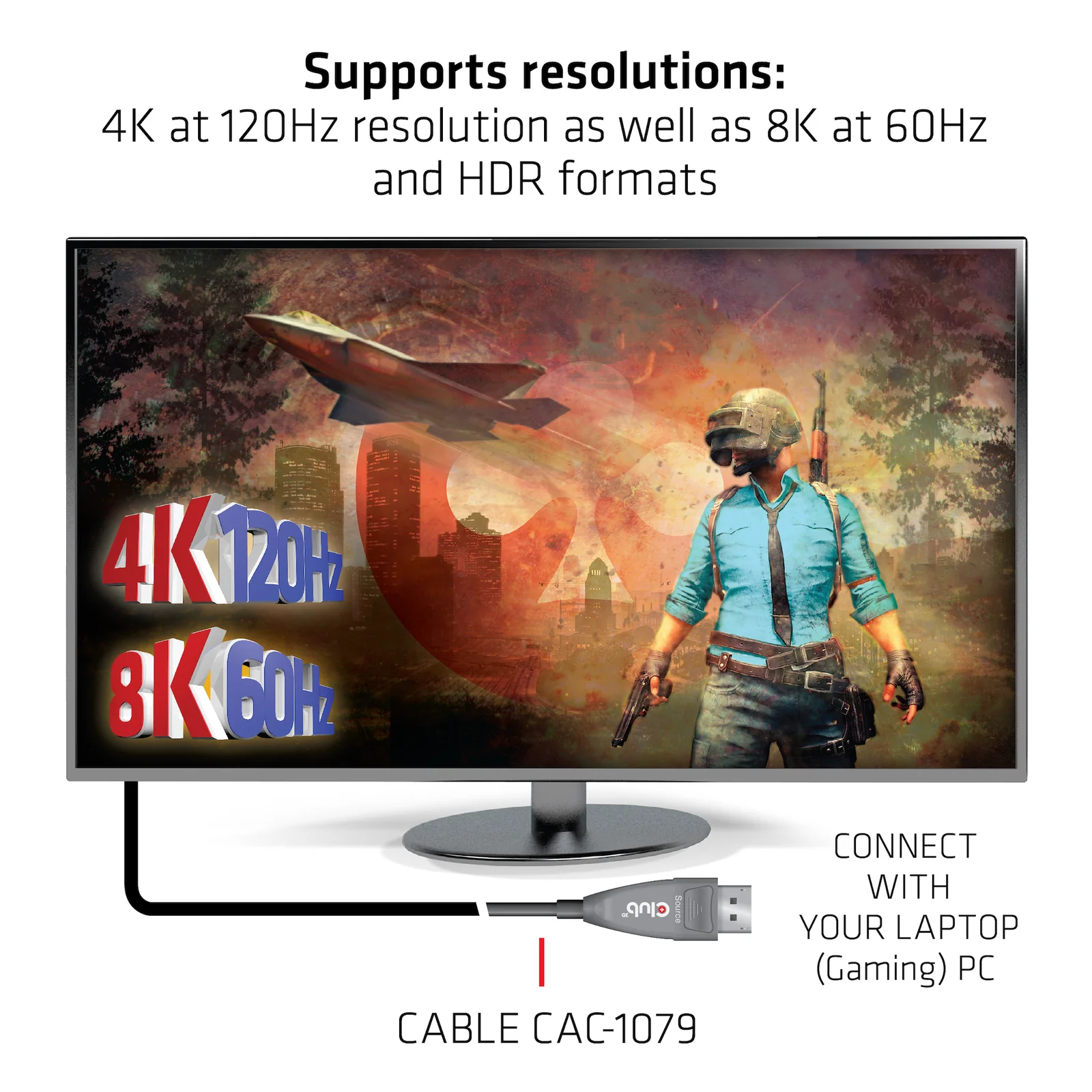 CLUB3D CAC-1079 câble DisplayPort 20 m Noir