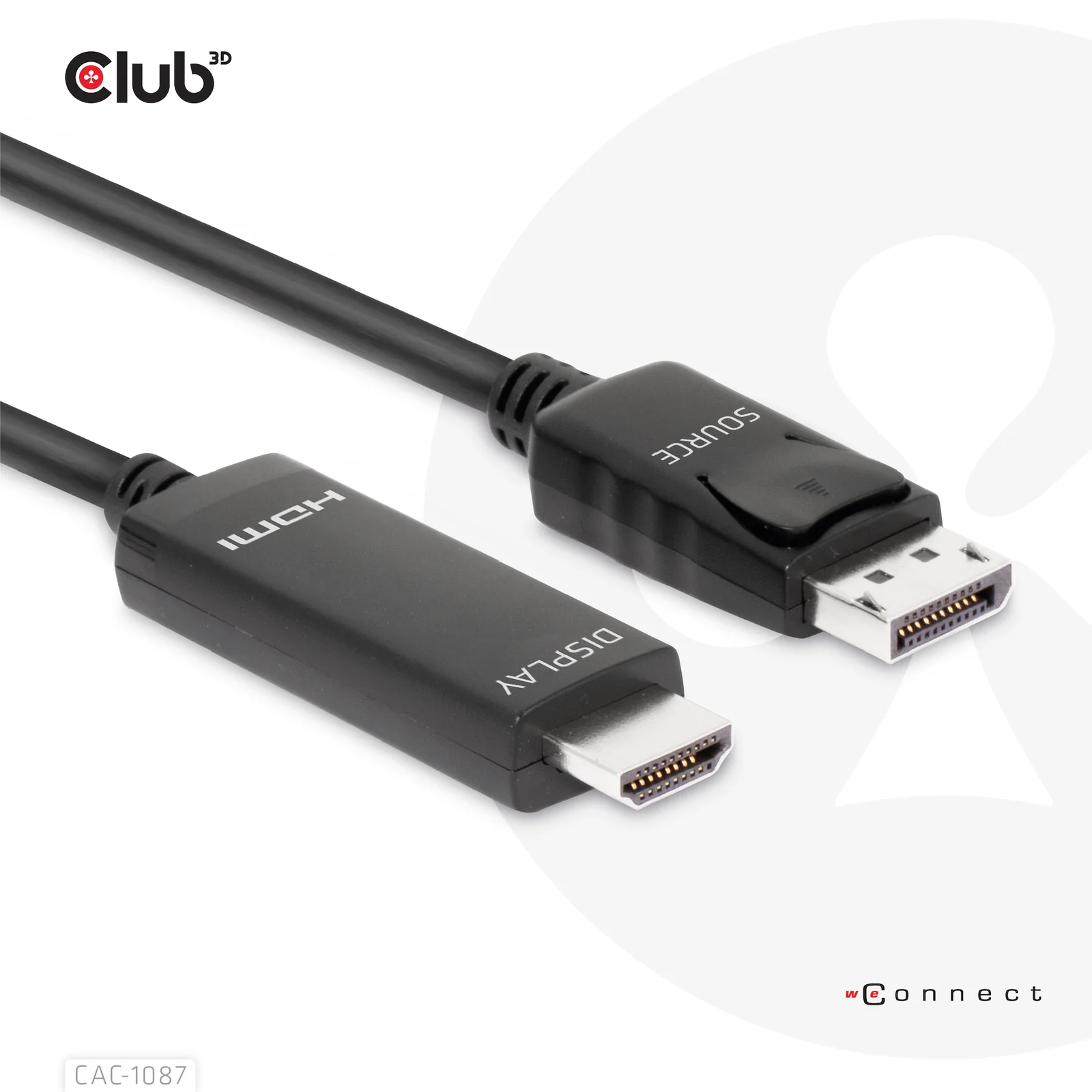 CLUB3D CAC-1087 câble vidéo et adaptateur 3 m DisplayPort HDMI Noir