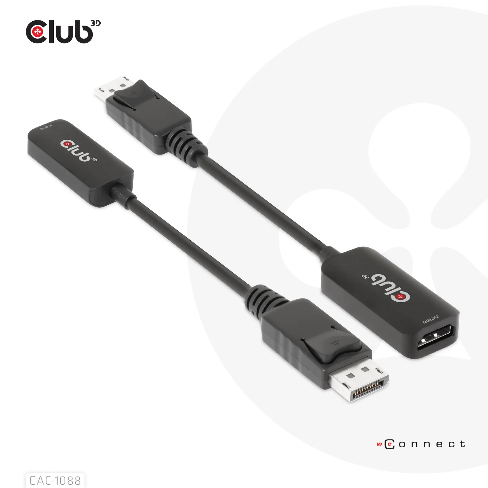 CLUB3D CAC-1088 câble vidéo et adaptateur 0,21 m DisplayPort HDMI Noir