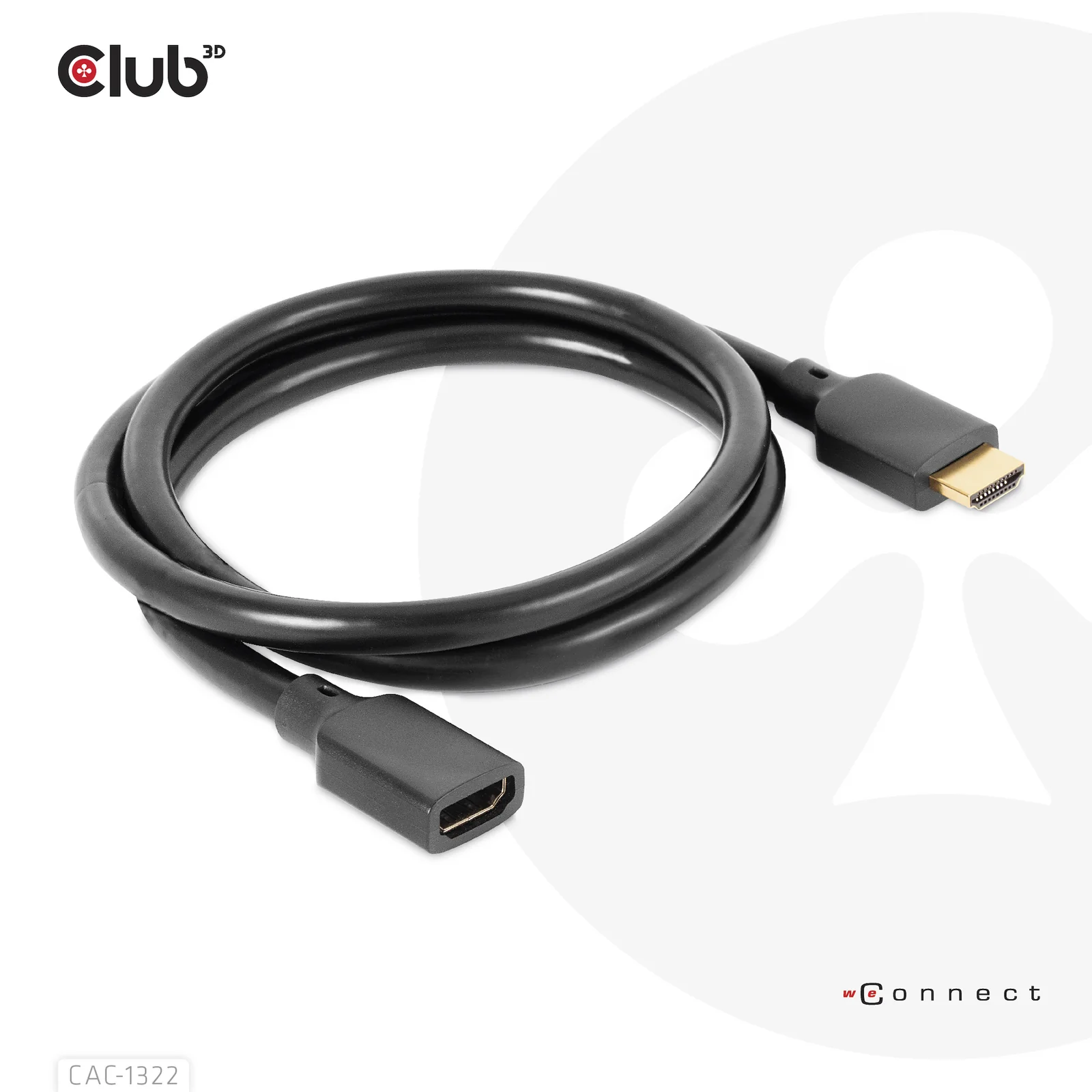 CLUB3D CAC-1322 câble HDMI 1 m HDMI Type A (Standard) Noir