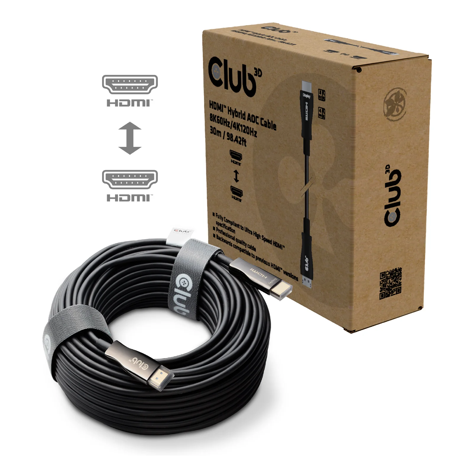 CLUB3D CAC-1392 câble HDMI 30 m HDMI Type A (Standard) Noir