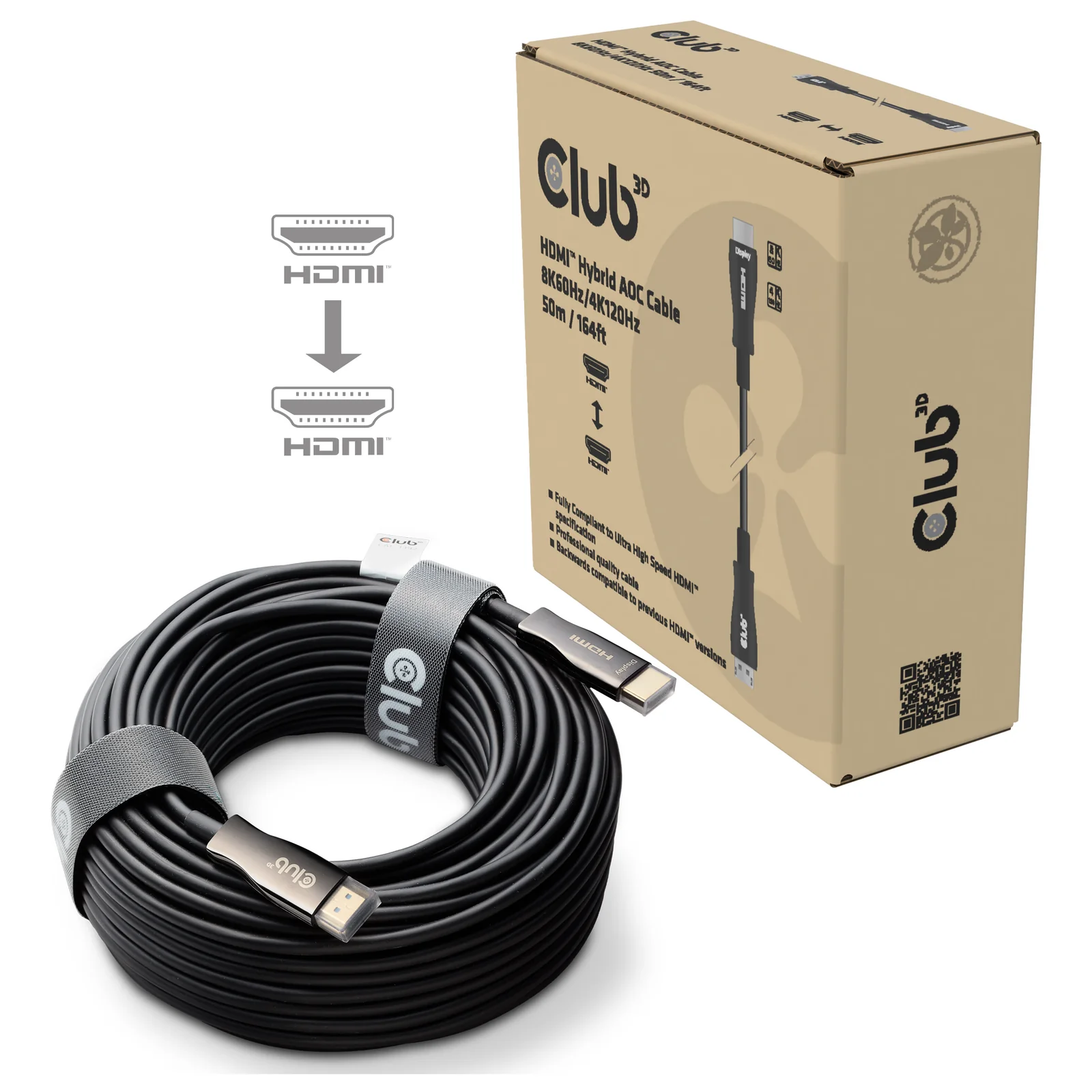 CLUB3D CAC-1393 câble HDMI 50 m HDMI Type A (Standard) Noir