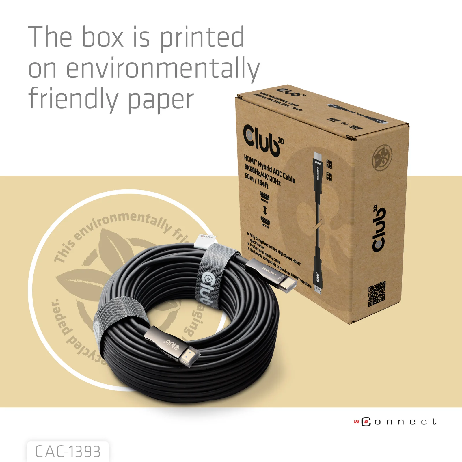 CLUB3D CAC-1393 câble HDMI 50 m HDMI Type A (Standard) Noir