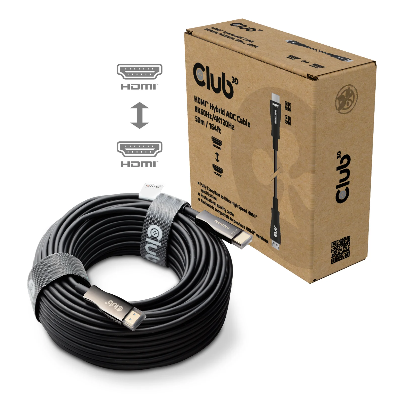 CLUB3D CAC-1393 câble HDMI 50 m HDMI Type A (Standard) Noir