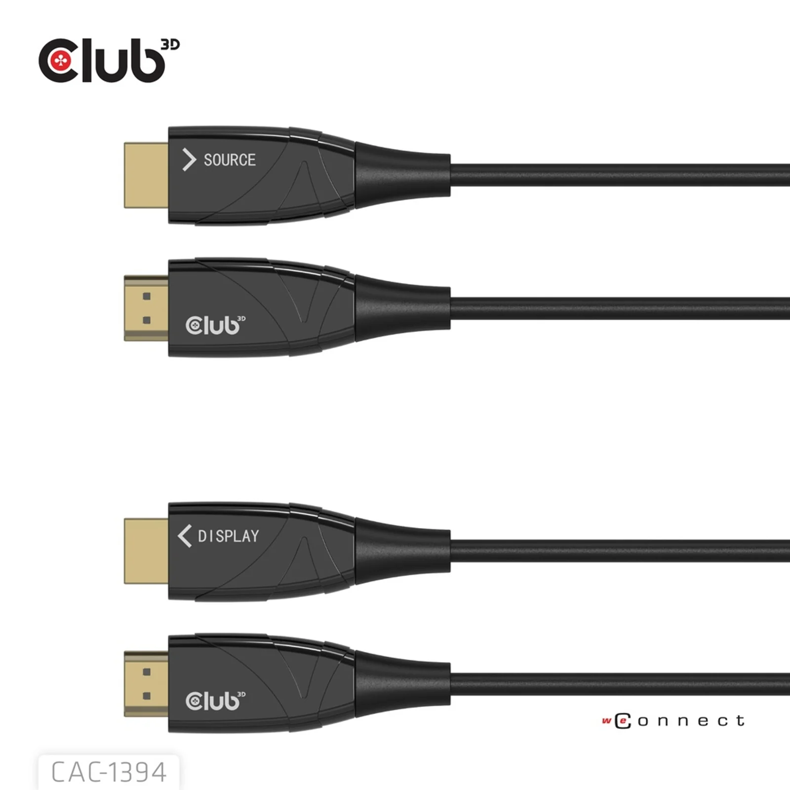 CLUB3D CAC-1394 câble HDMI 100 m HDMI Type A (Standard) Noir