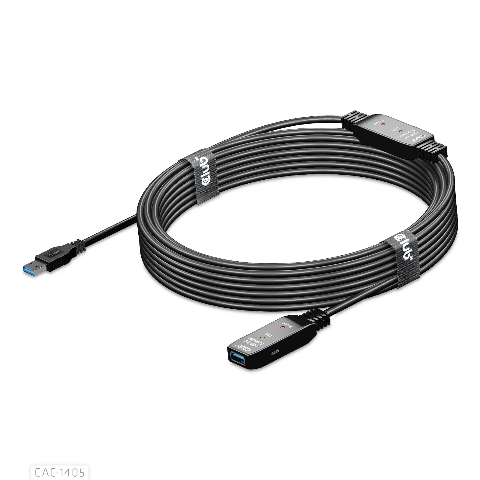 CLUB3D CAC-1405 câble USB USB 3.2 Gen 2 (3.1 Gen 2) 10 m USB A 5 Gbit/s Noir