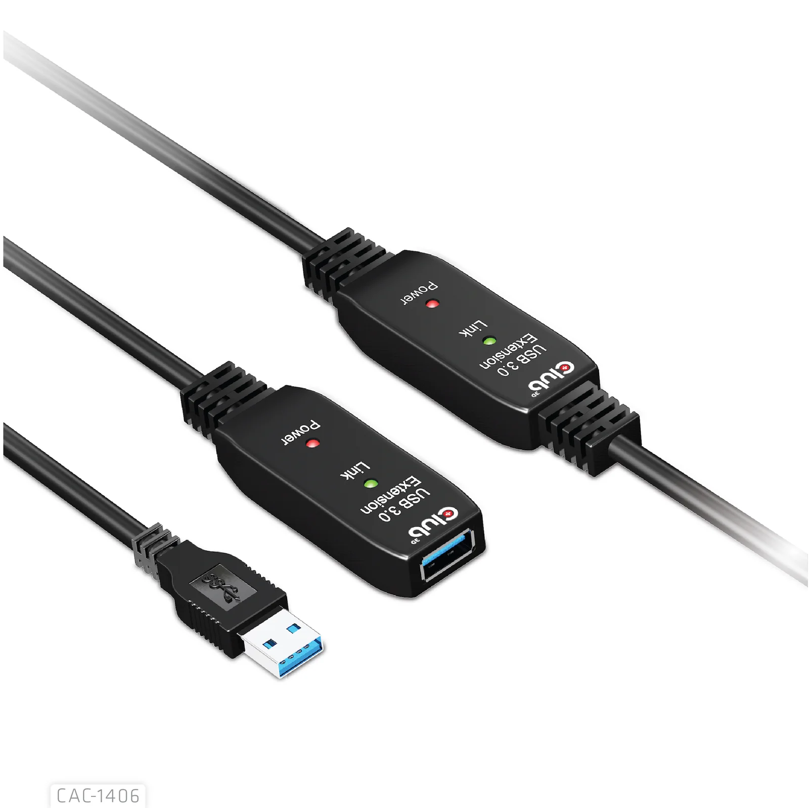 CLUB3D CAC-1406 câble USB USB 3.2 Gen 1 (3.1 Gen 1) 15 m USB A 5 Gbit/s Noir