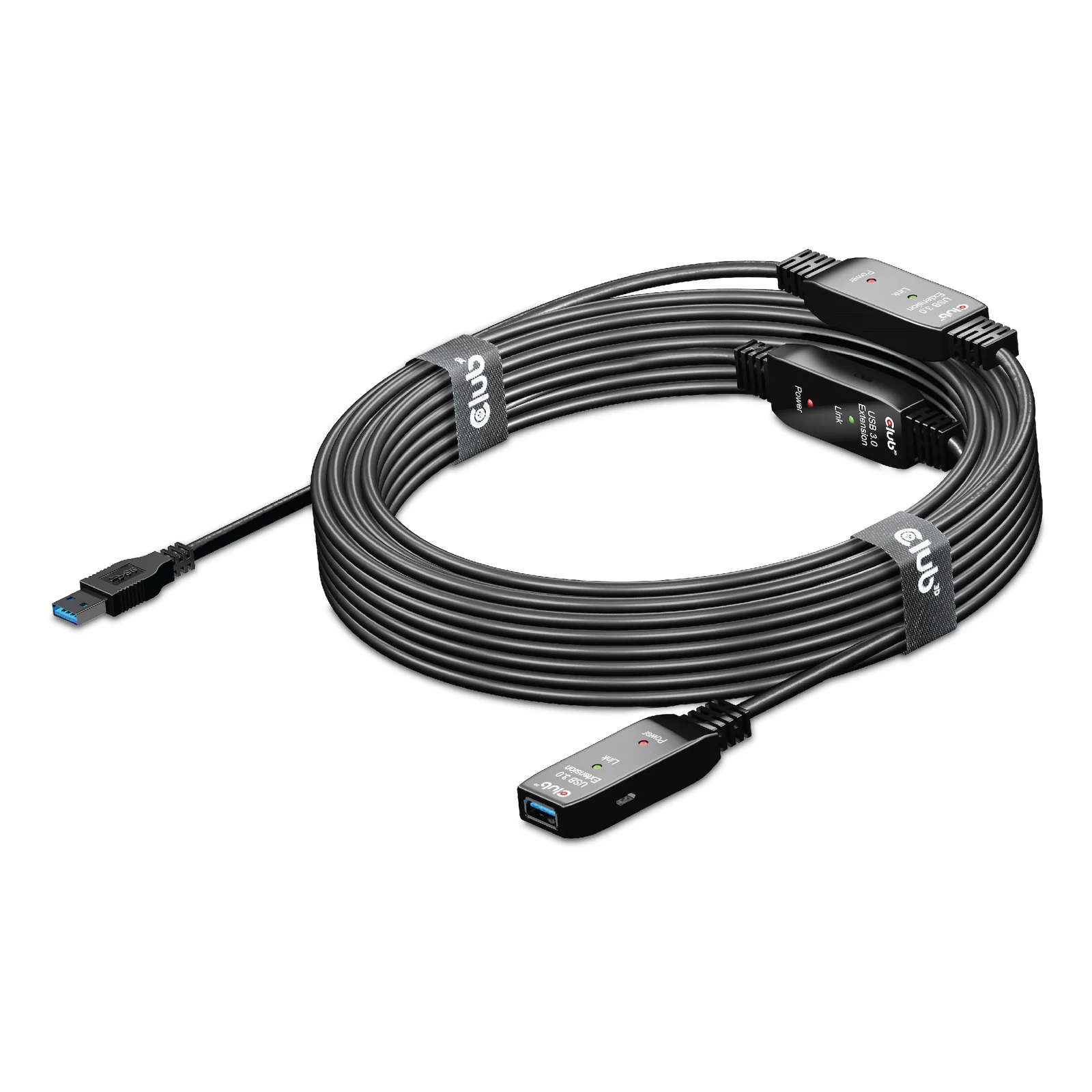 CLUB3D CAC-1406 câble USB USB 3.2 Gen 1 (3.1 Gen 1) 15 m USB A 5 Gbit/s Noir