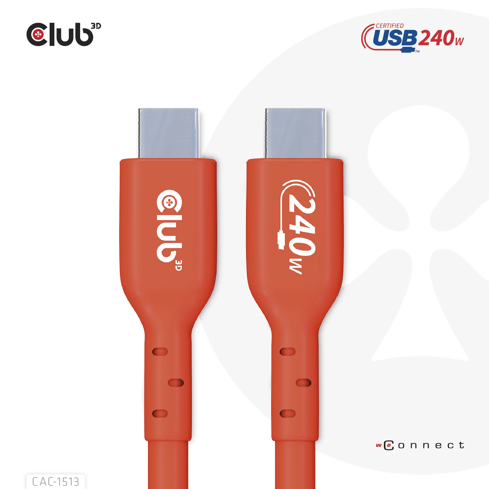 CLUB3D CAC-1513 câble USB USB 2.0 3 m USB C 240 W Orange