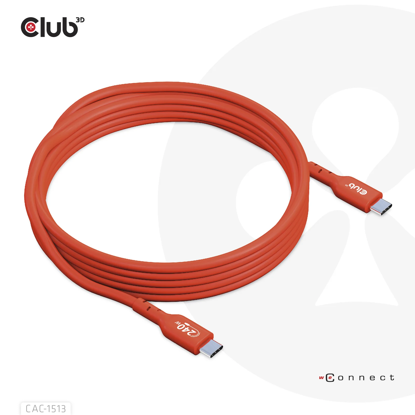 CLUB3D CAC-1513 câble USB USB 2.0 3 m USB C 240 W Orange