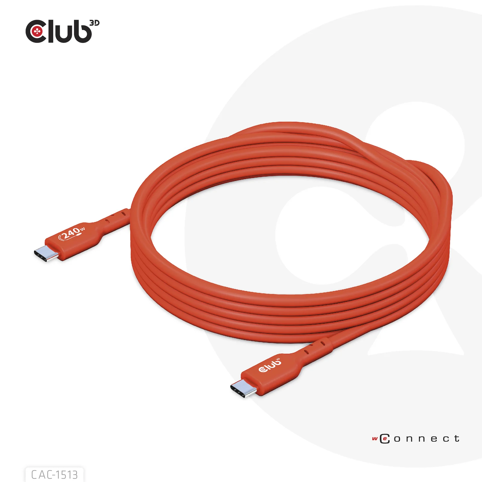 CLUB3D CAC-1513 câble USB USB 2.0 3 m USB C 240 W Orange