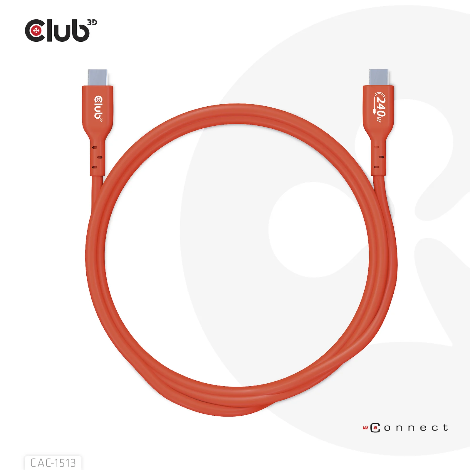 CLUB3D CAC-1513 câble USB USB 2.0 3 m USB C 240 W Orange