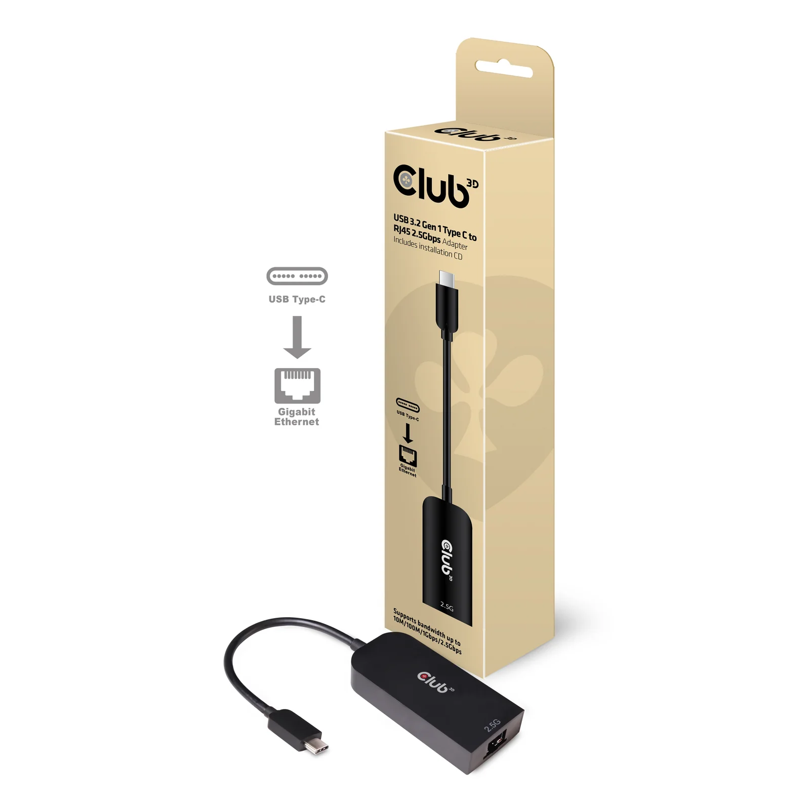 CLUB3D CAC-1520 station d'accueil Avec fil USB 3.2 Gen 1 (3.1 Gen 1) Type-C Noir