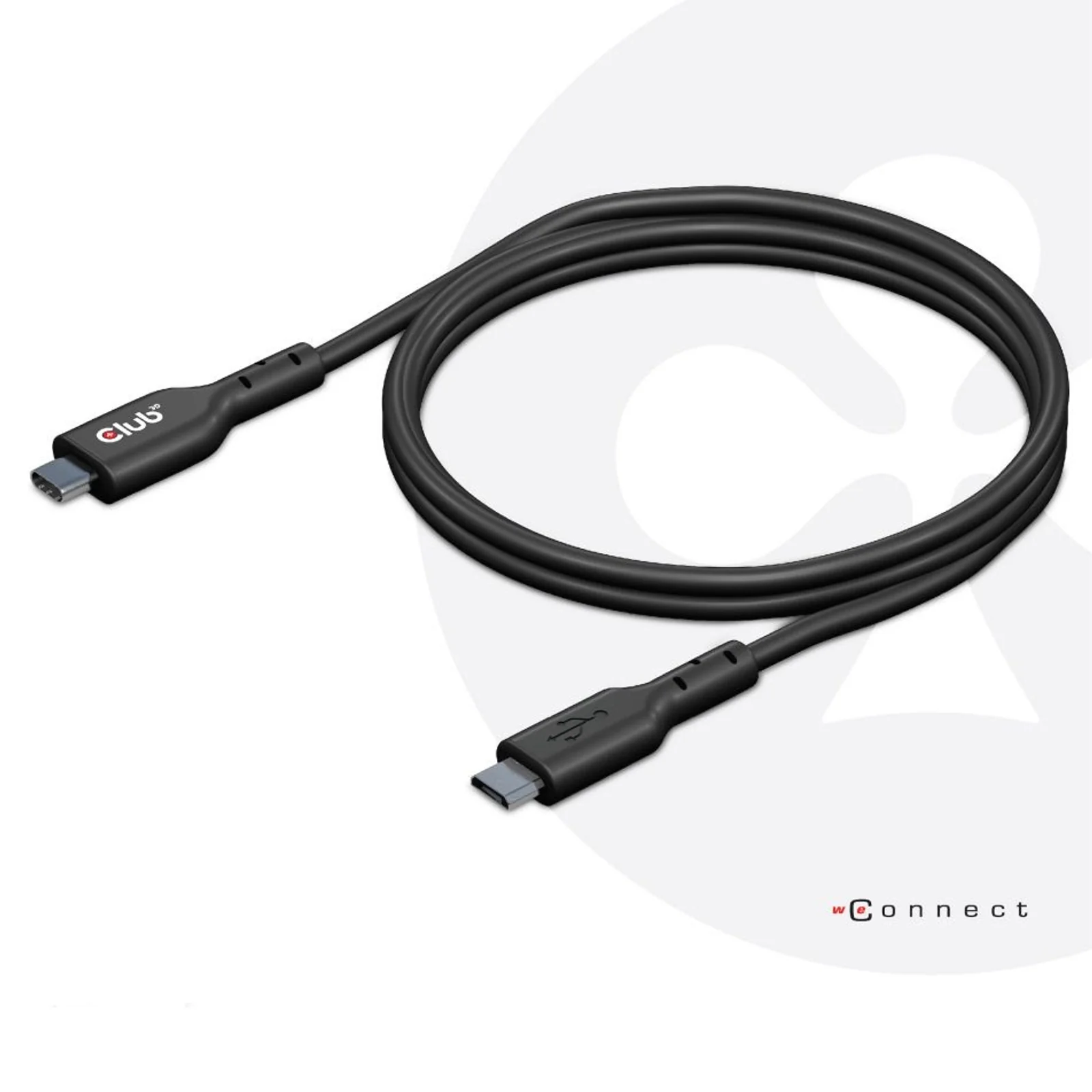 CLUB3D CAC-1526 câble USB USB 3.2 Gen 1 (3.1 Gen 1) 1 m USB C Micro-USB B 5 Gbit/s Noir
