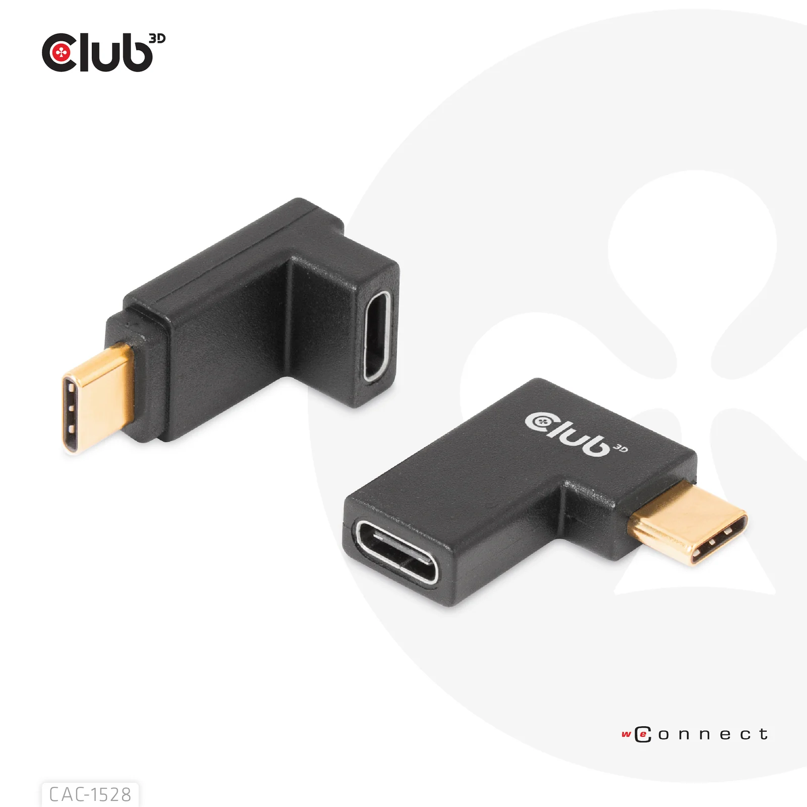CLUB3D CAC-1528 changeur de genre de câble USB C Noir