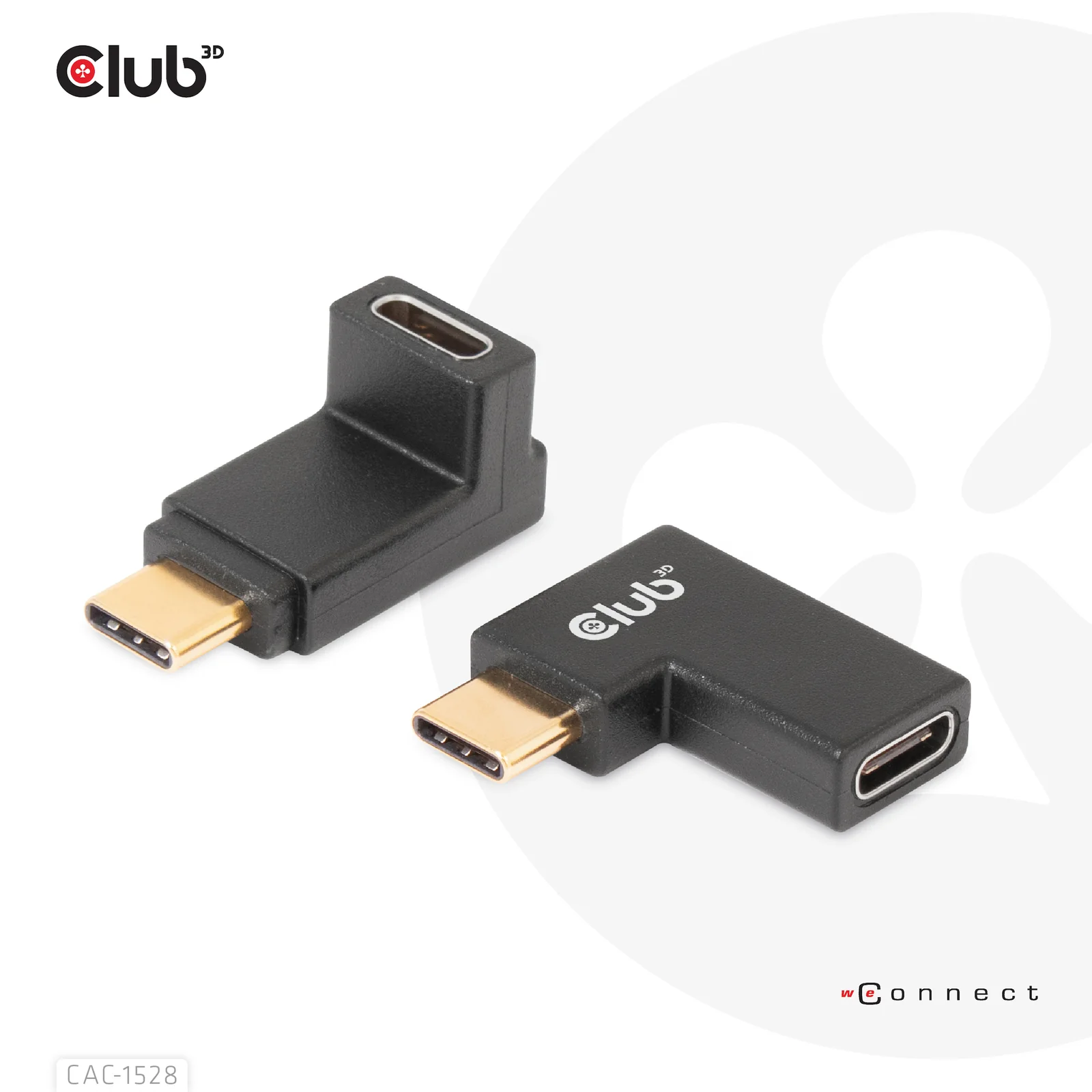 CLUB3D CAC-1528 changeur de genre de câble USB C Noir