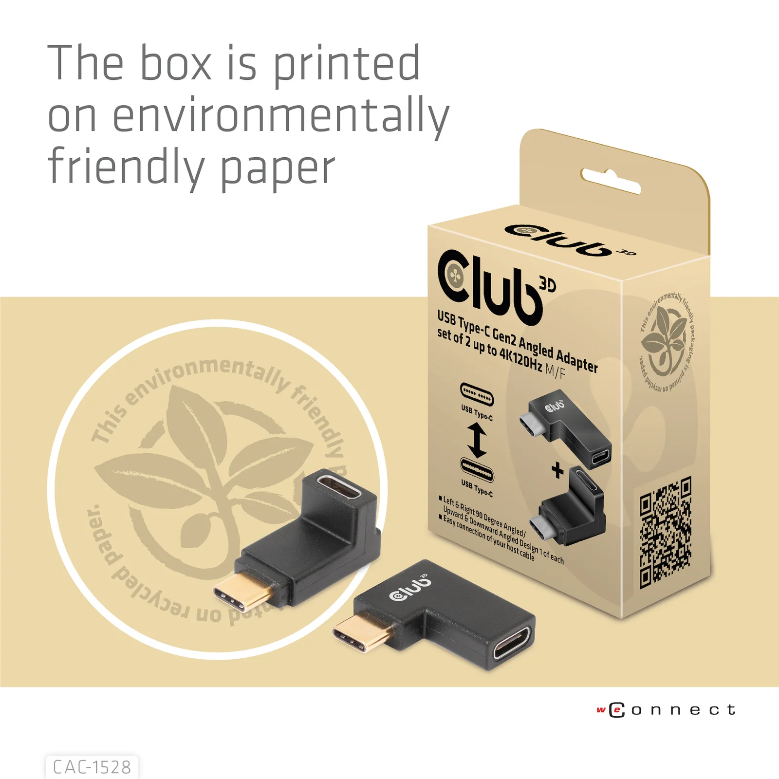CLUB3D CAC-1528 changeur de genre de câble USB C Noir