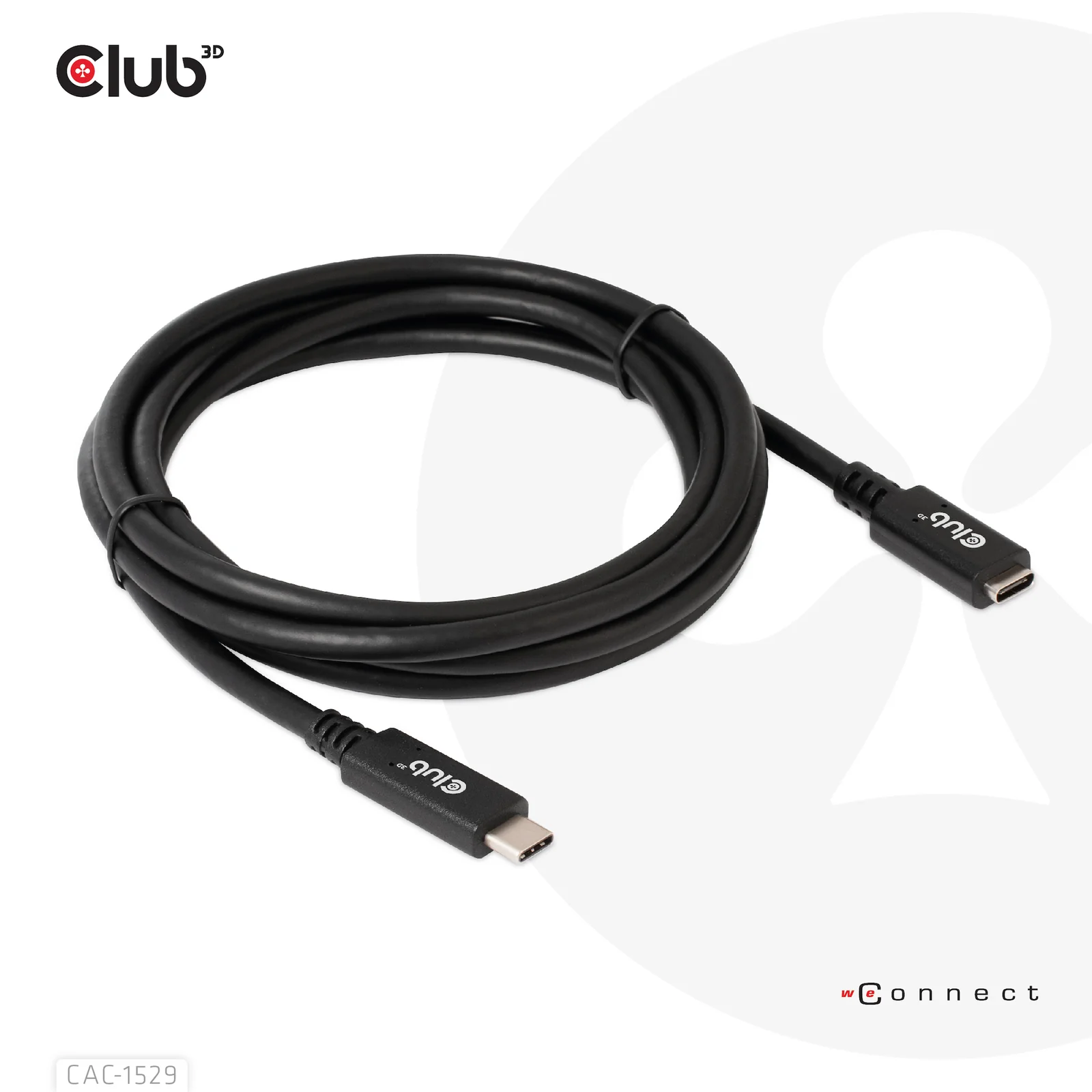 CLUB3D CAC-1529 câble USB USB 3.2 Gen 1 (3.1 Gen 1) 2 m USB C 5 Gbit/s 60 W Noir