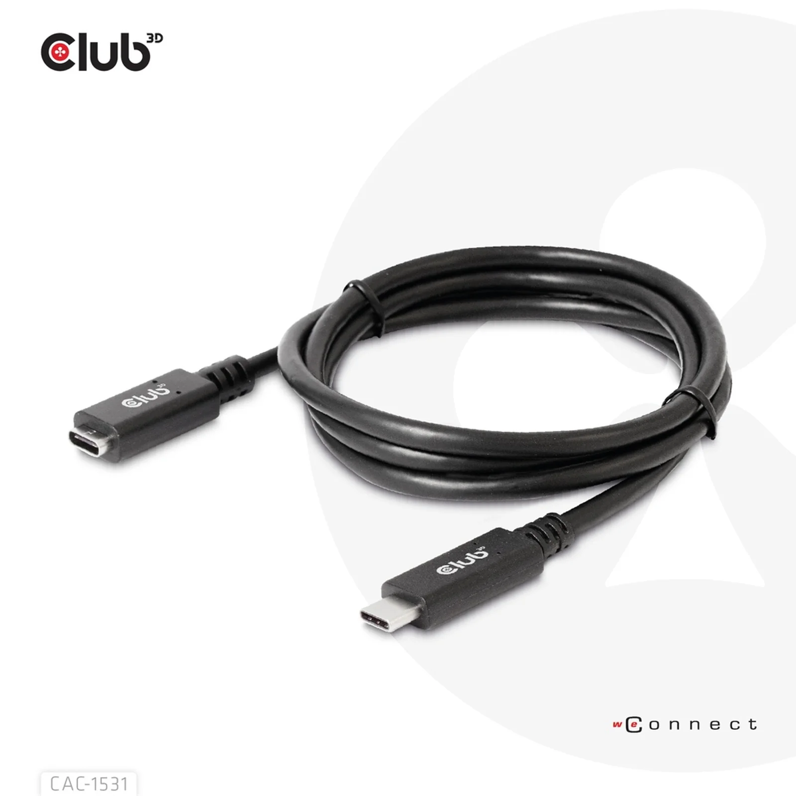 CLUB3D CAC-1531 câble USB 1 m USB C 2 x USB C 5 Gbit/s 60 W Noir