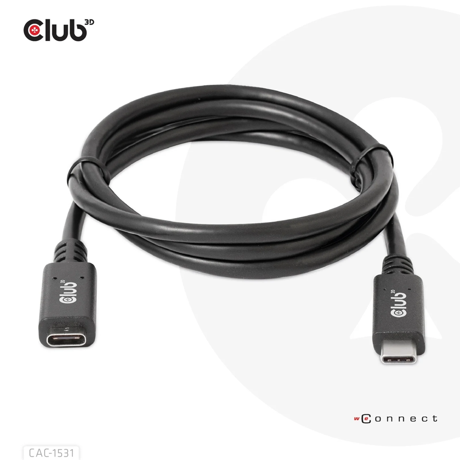 CLUB3D CAC-1531 câble USB 1 m USB C 2 x USB C 5 Gbit/s 60 W Noir