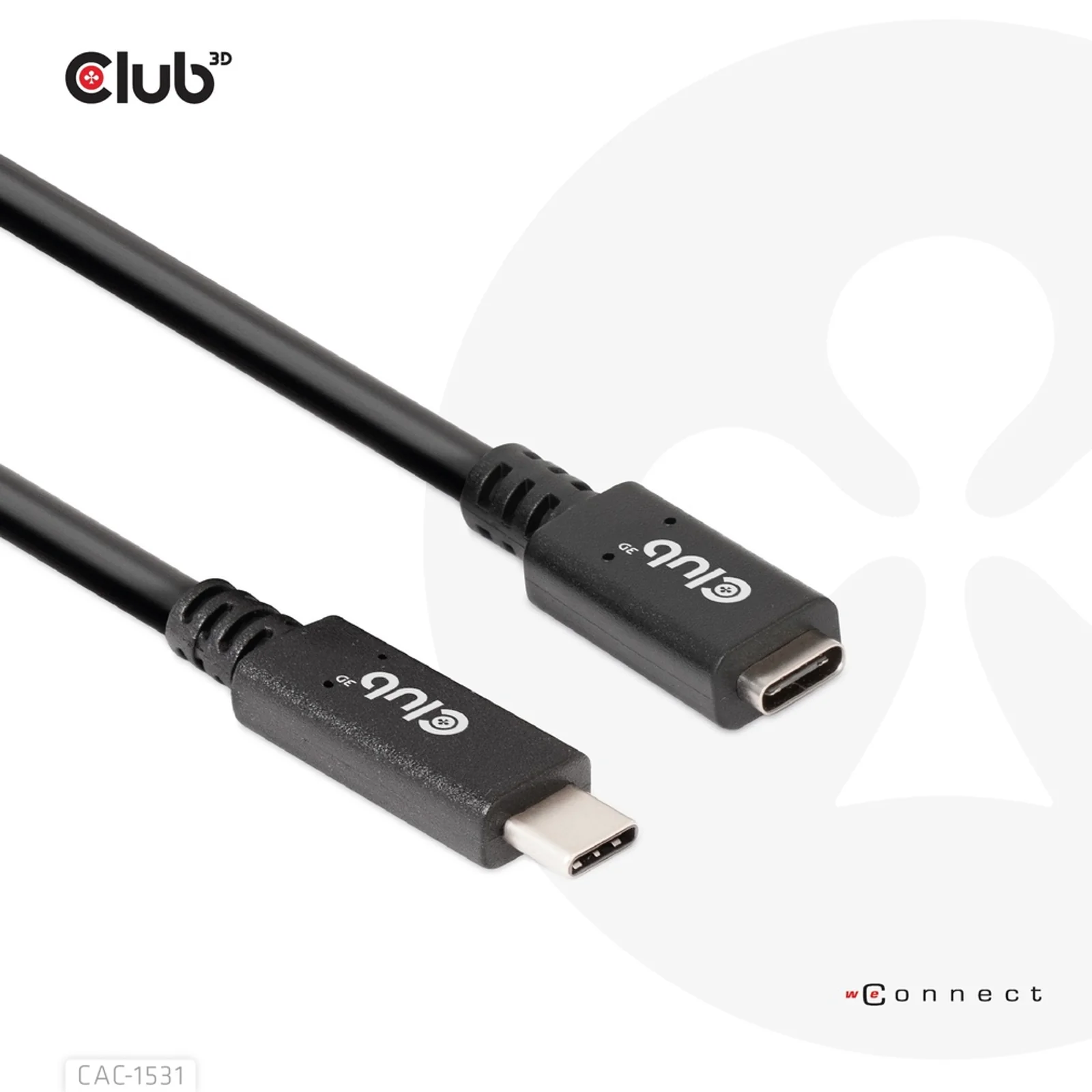 CLUB3D CAC-1531 câble USB 1 m USB C 2 x USB C 5 Gbit/s 60 W Noir