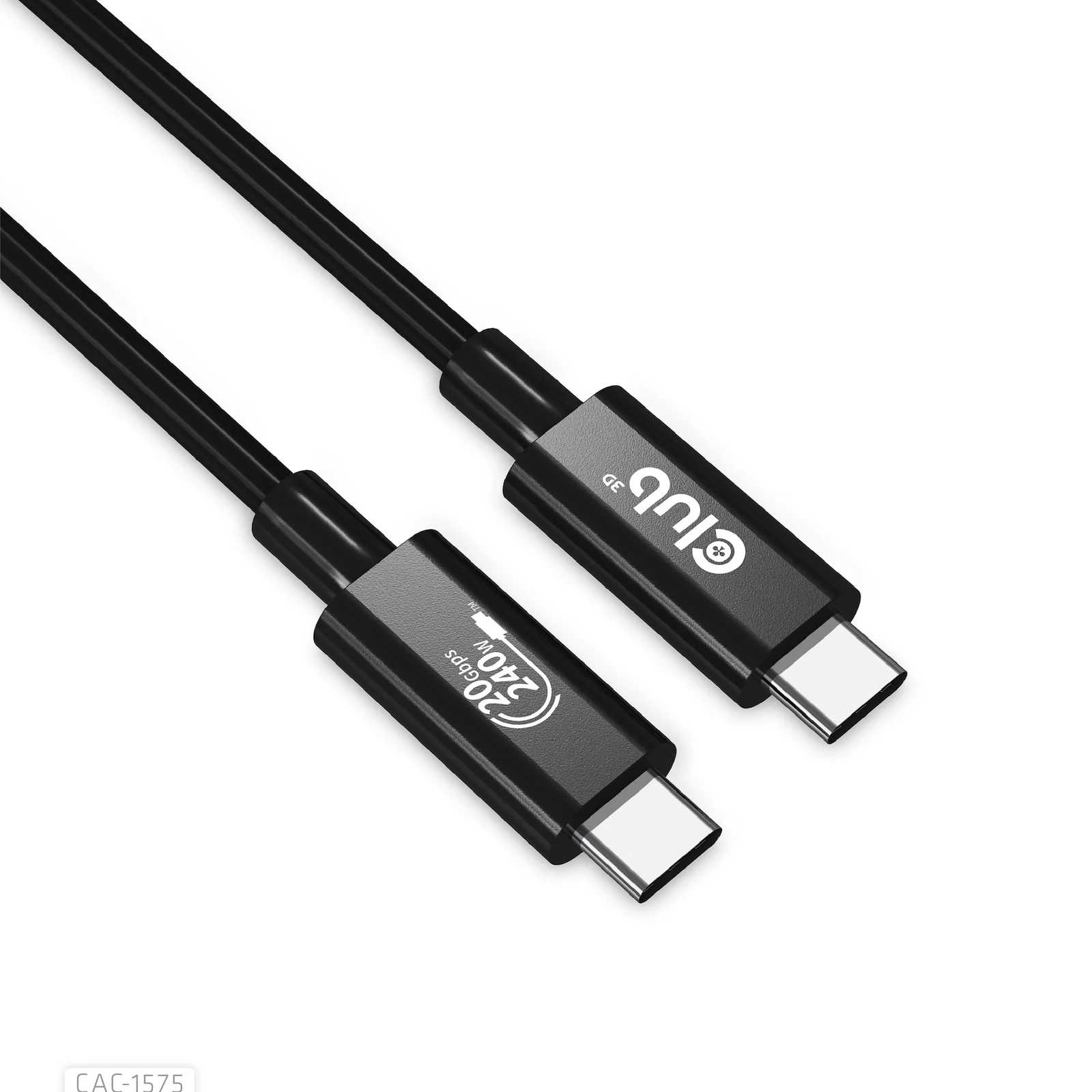 CLUB3D CAC-1575 câble USB USB4 Gen 2x2 2 m USB C 20 Gbit/s 240 W Noir