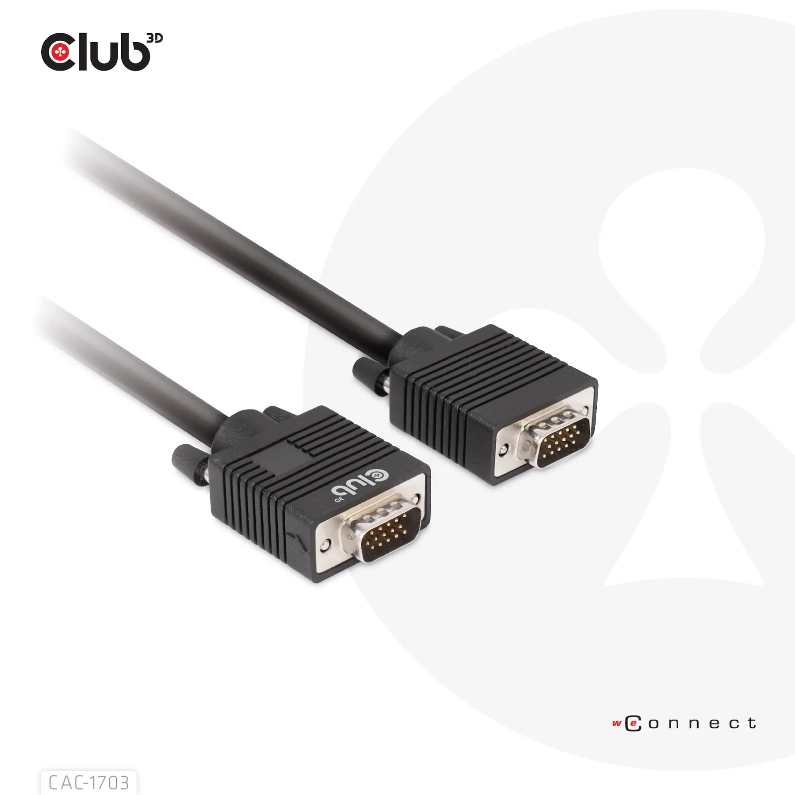 CLUB3D CAC-1703 câble VGA 3 m VGA (D-Sub) Noir