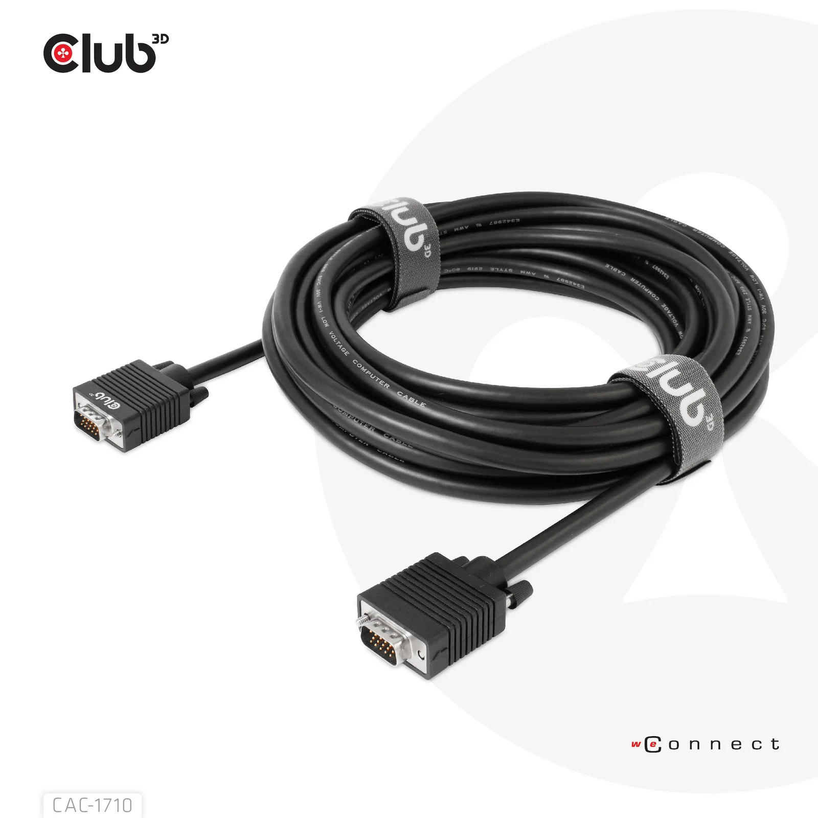 CLUB3D CAC-1710 câble VGA 10 m VGA (D-Sub) Noir